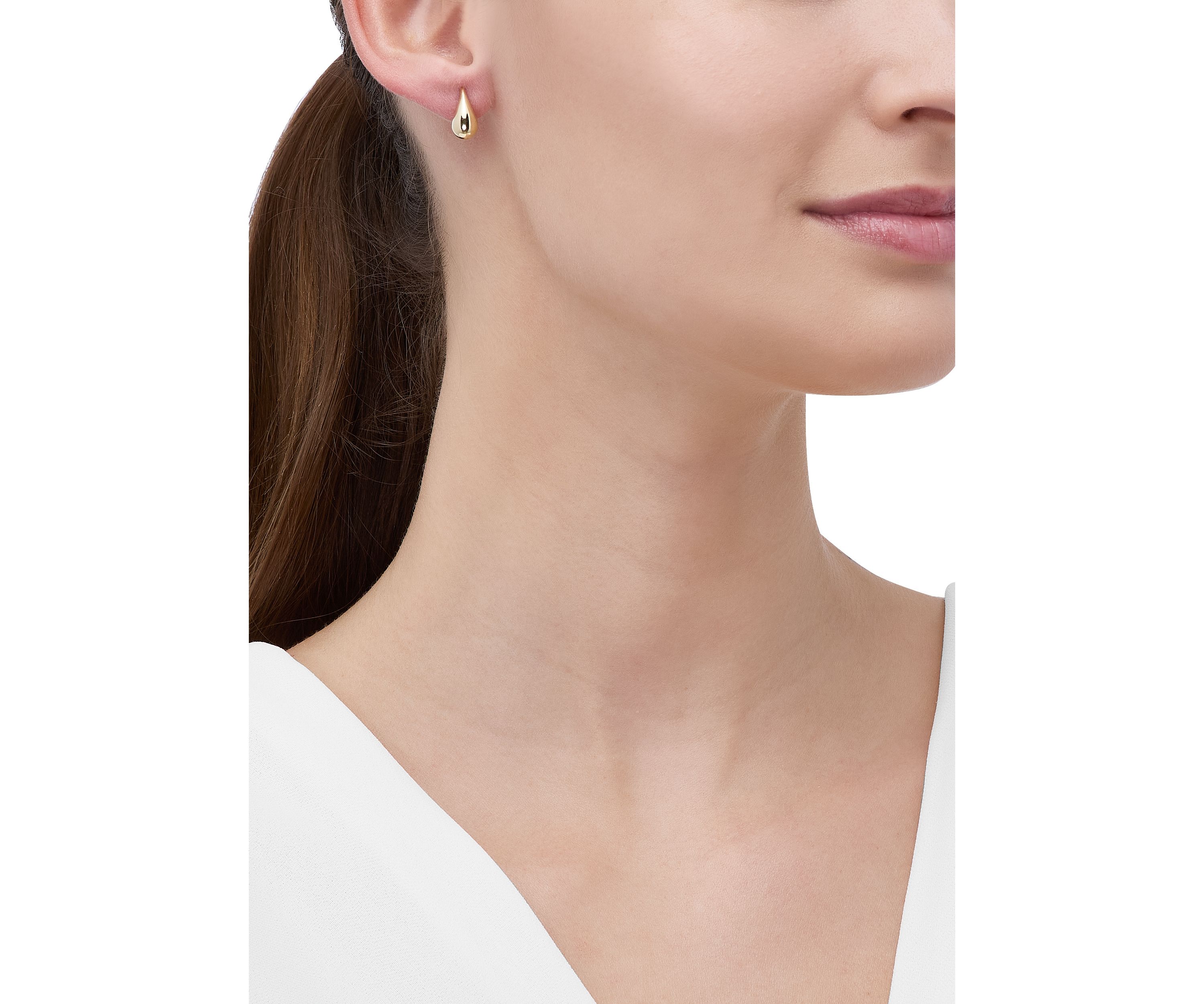 Teardrop Stud Earrings in 10K Yellow Gold