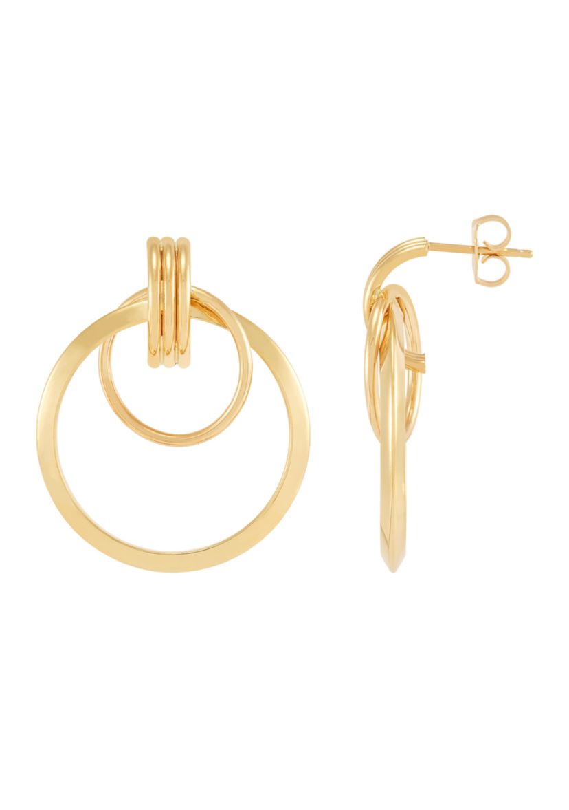 Layered Door Knockers Earrings in 10K Yellow Gold