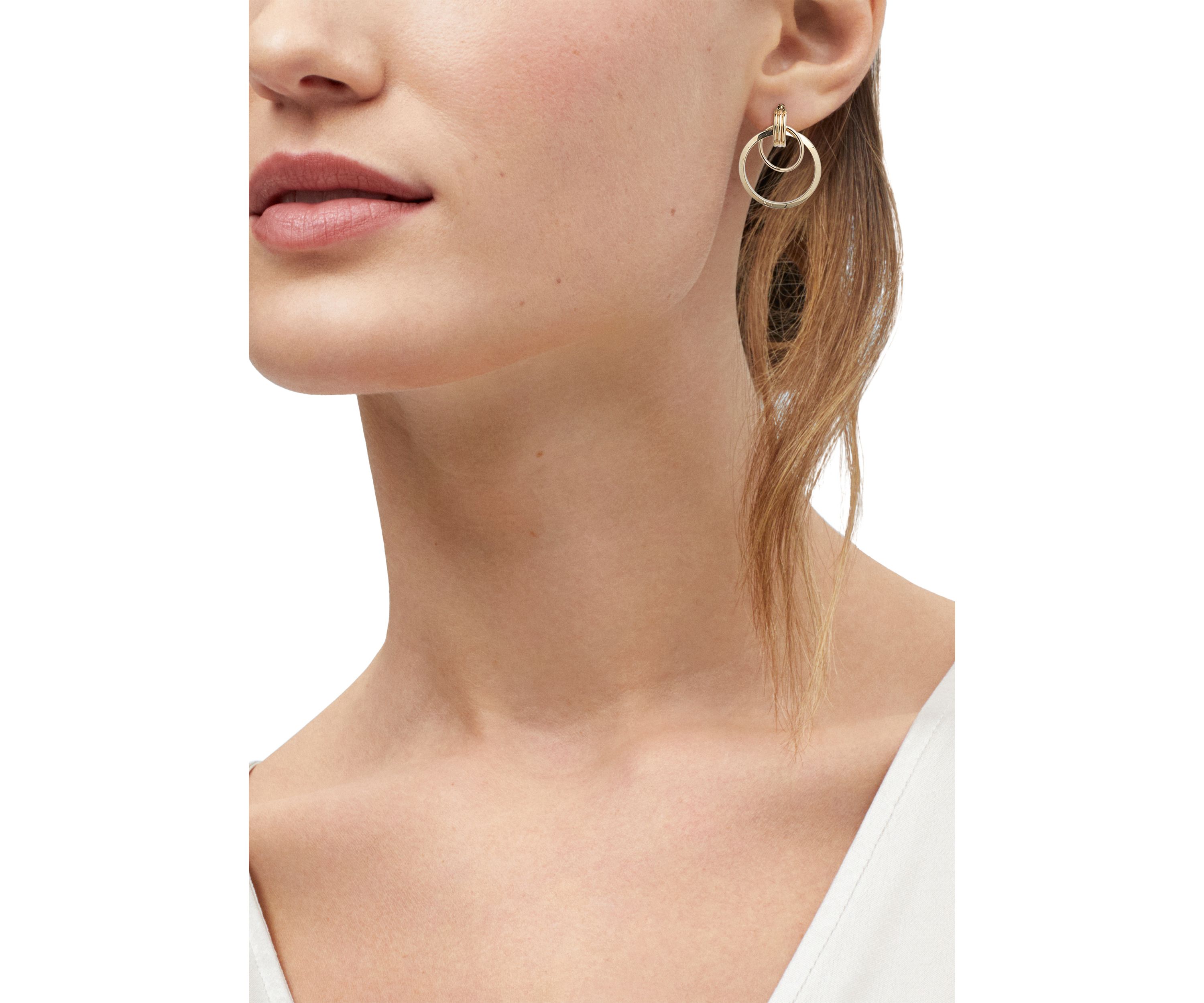Layered Door Knockers Earrings in 10K Yellow Gold
