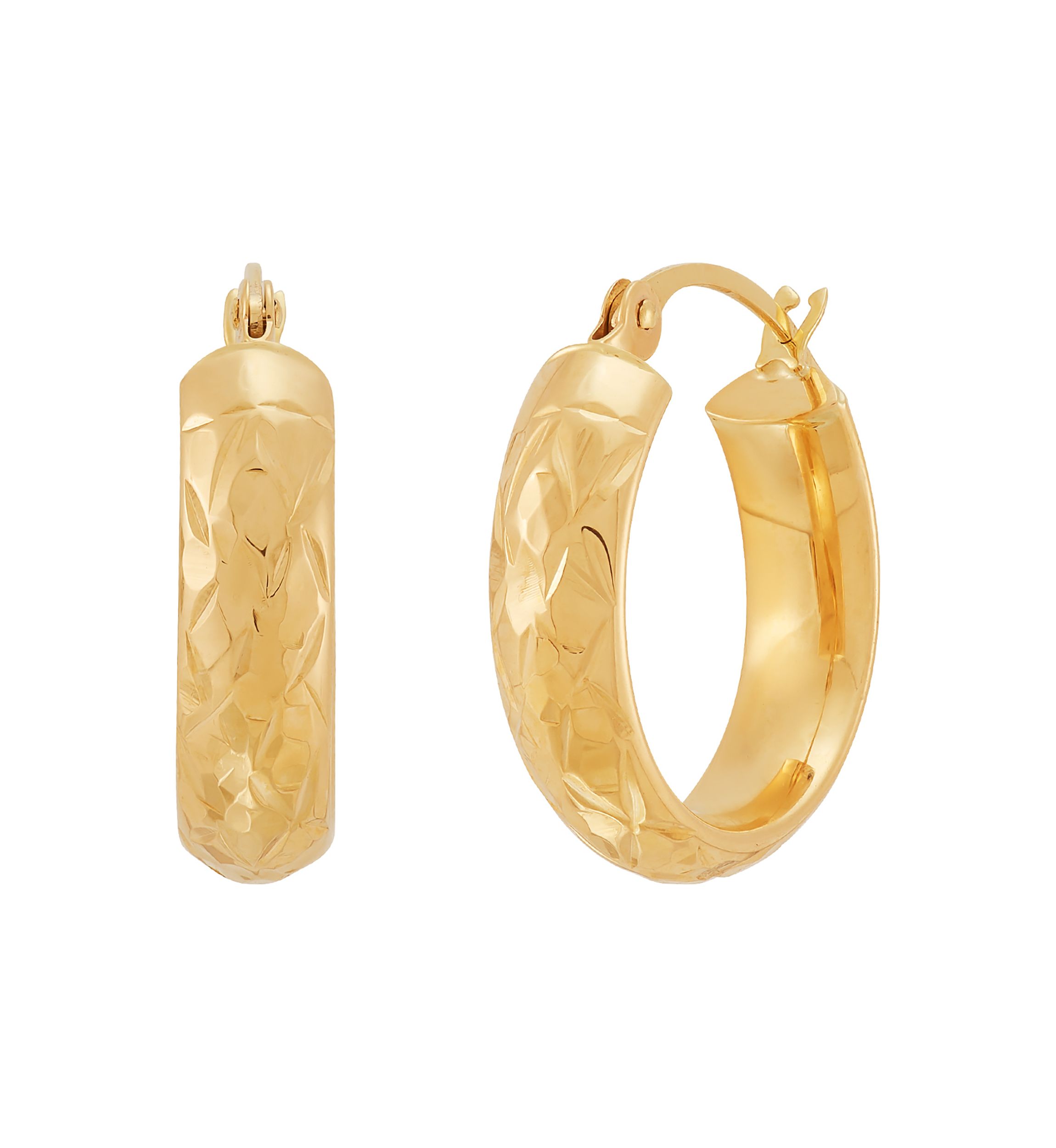 Tube Hoop Earrings in 10K Yellow Gold