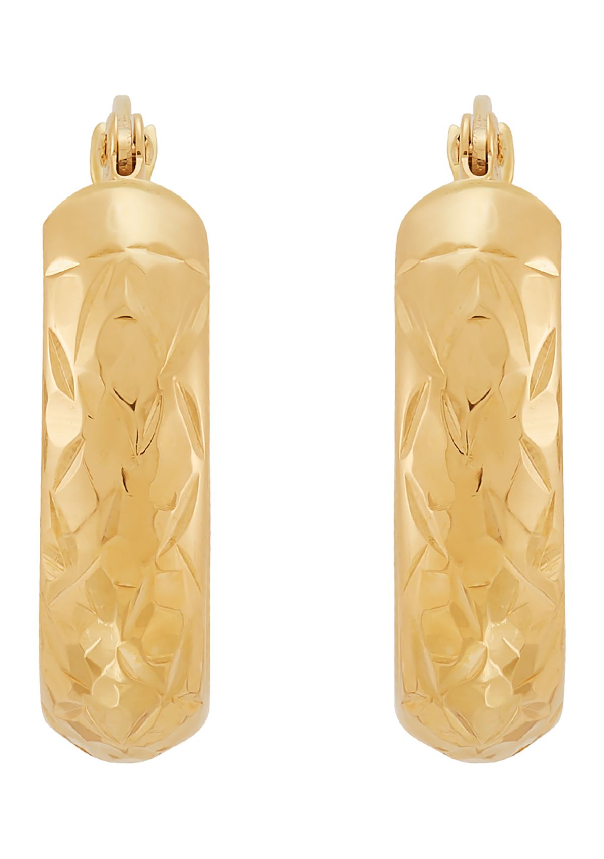 Tube Hoop Earrings in 10K Yellow Gold