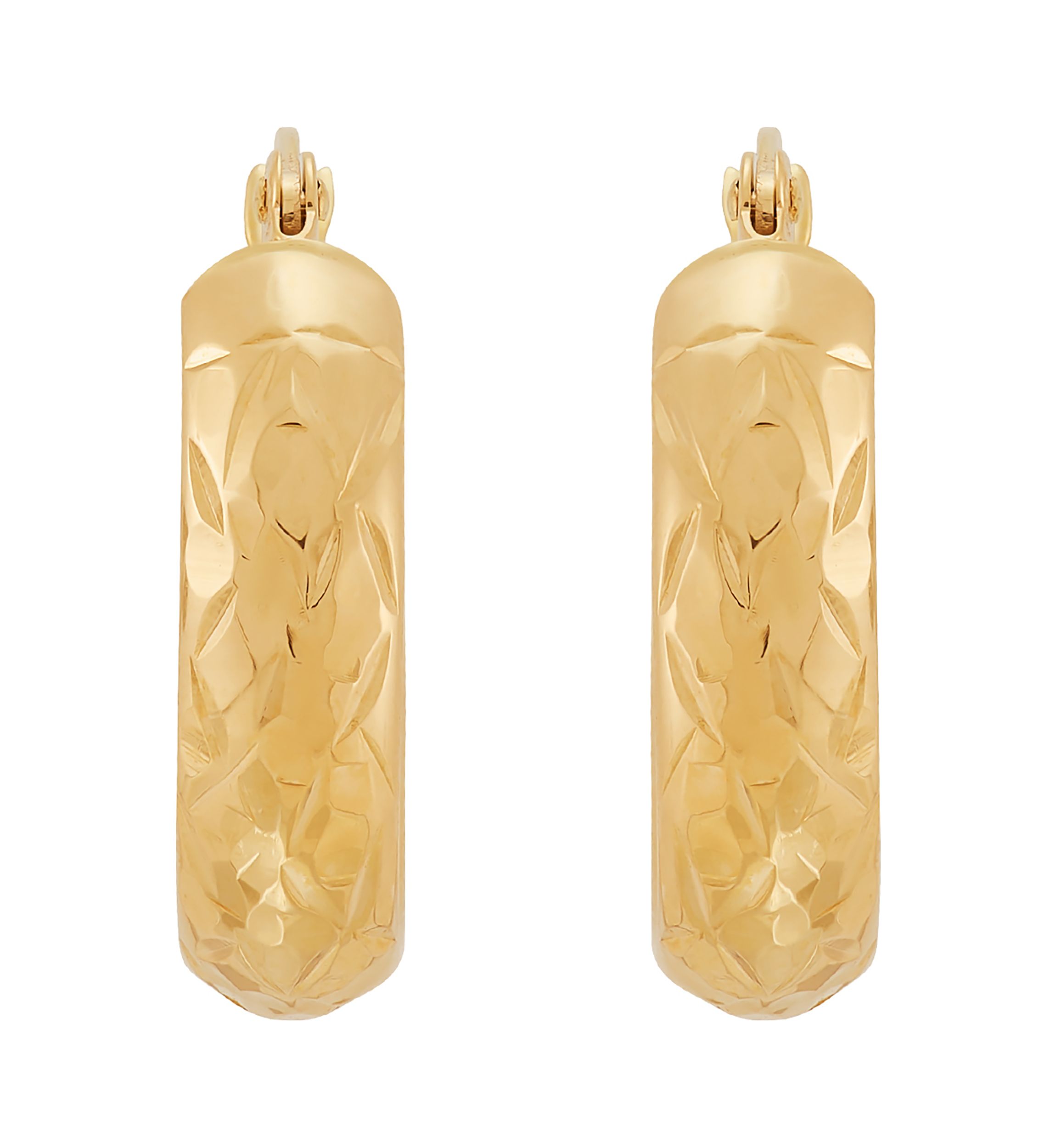 Tube Hoop Earrings in 10K Yellow Gold