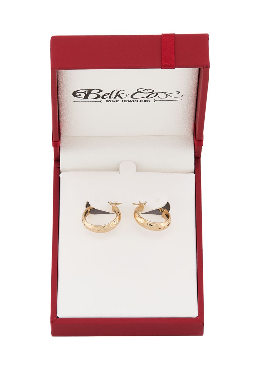 Tube Hoop Earrings in 10K Yellow Gold