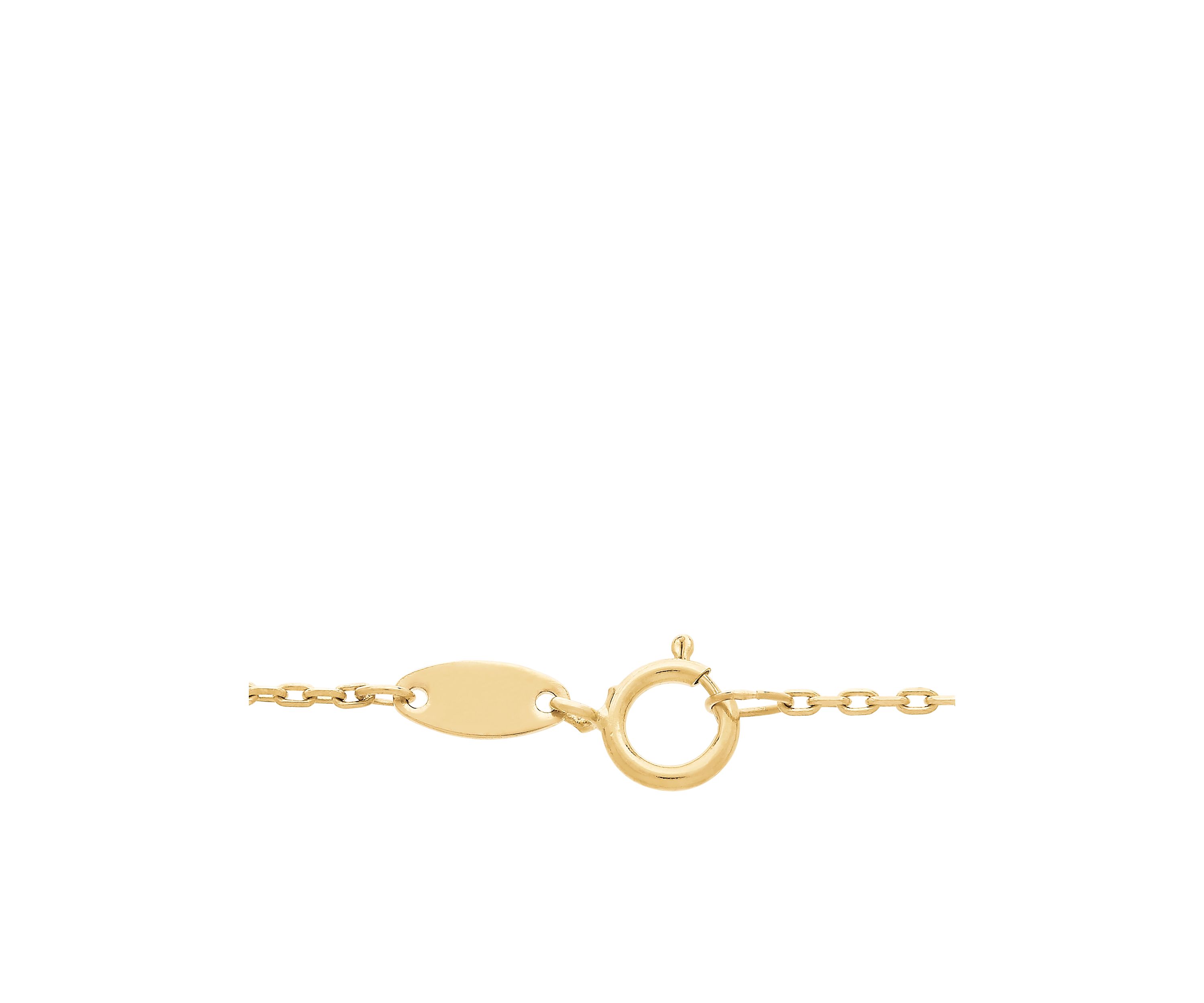 Cutout Half Moon Necklace in 10k Yellow Gold