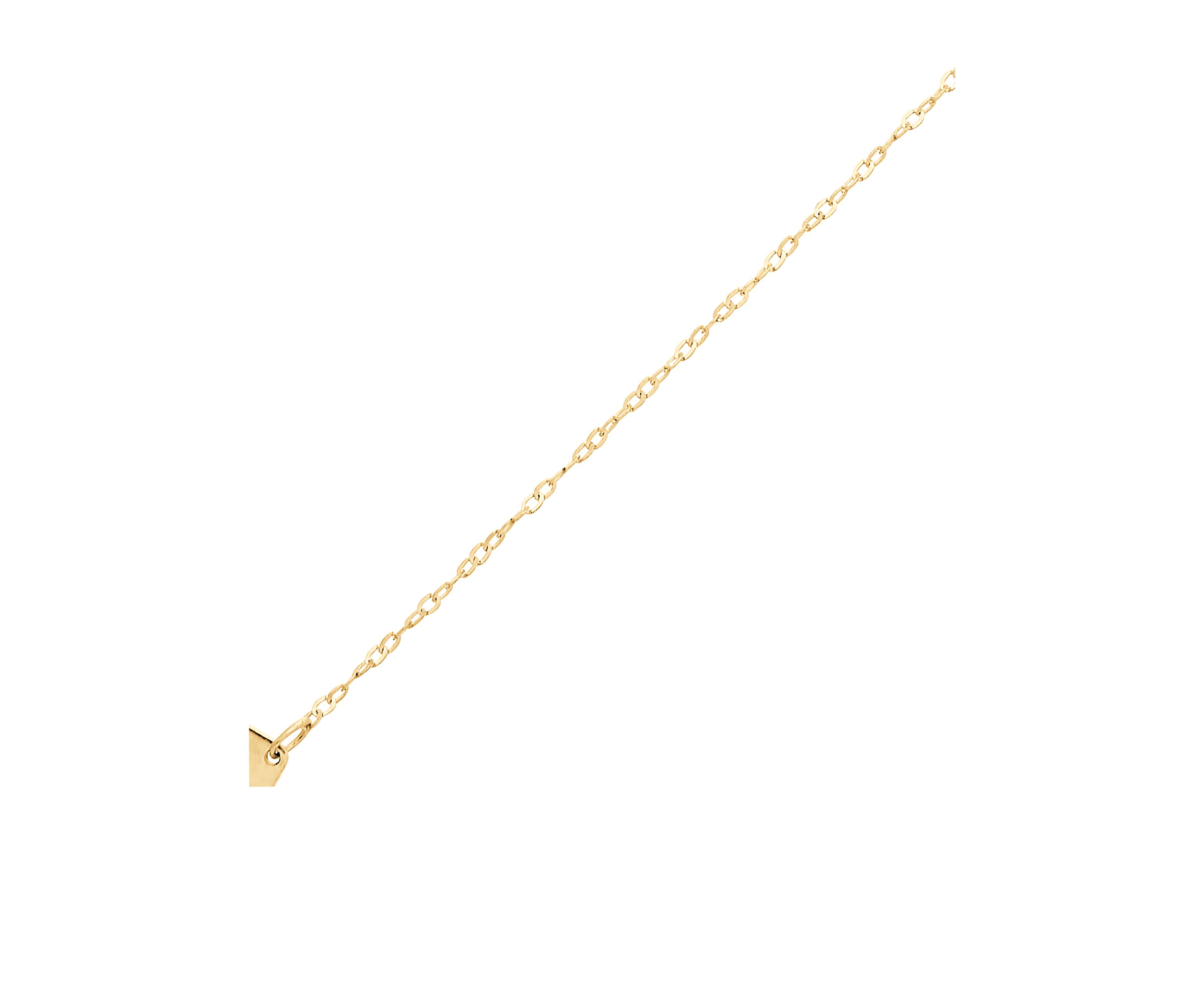 Bar Necklace on Cable Chain in 10K Yellow Gold