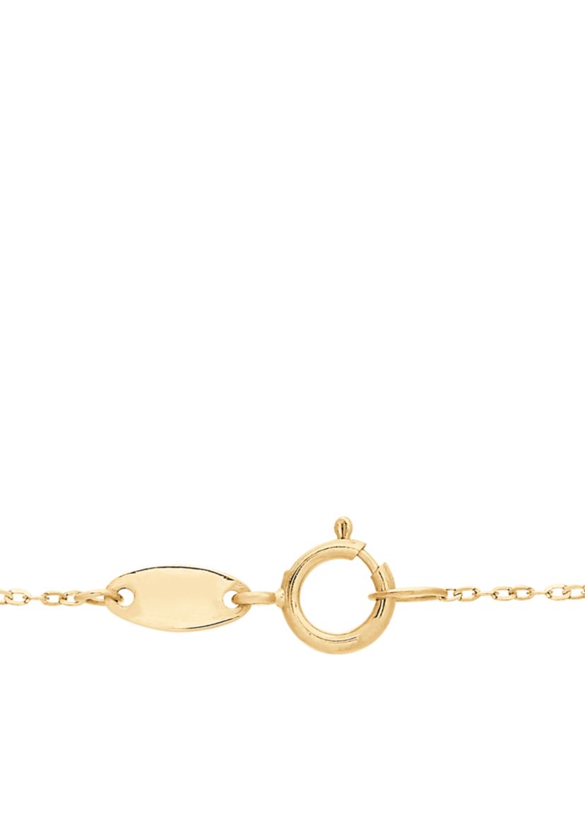 Bar Necklace on Cable Chain in 10K Yellow Gold