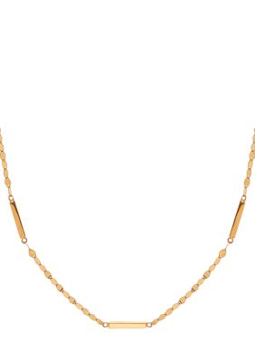 Belk & Co 10K Yellow Gold Square Bar Necklace, 18 in