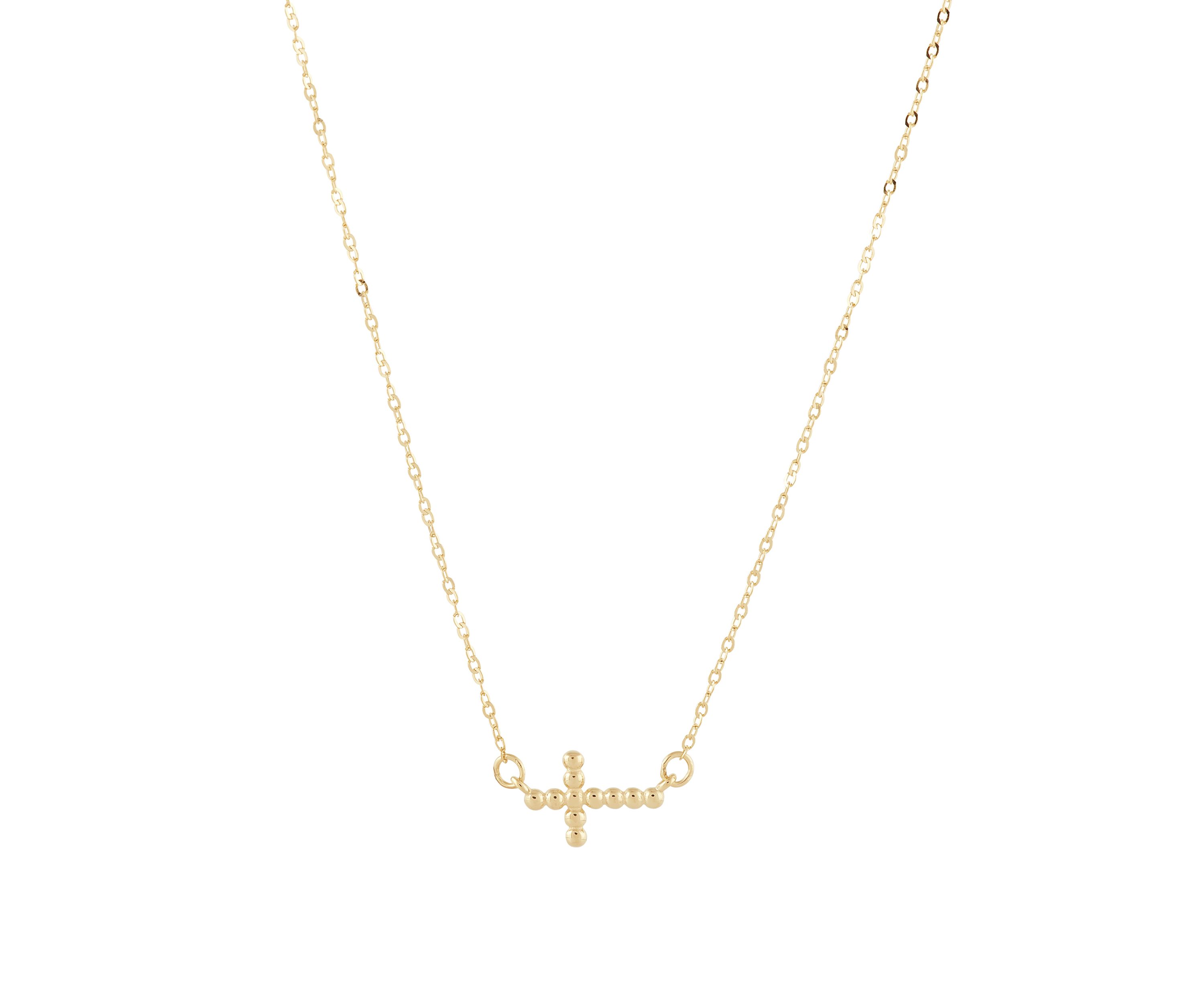 Cross Necklace in 10K Yellow Gold