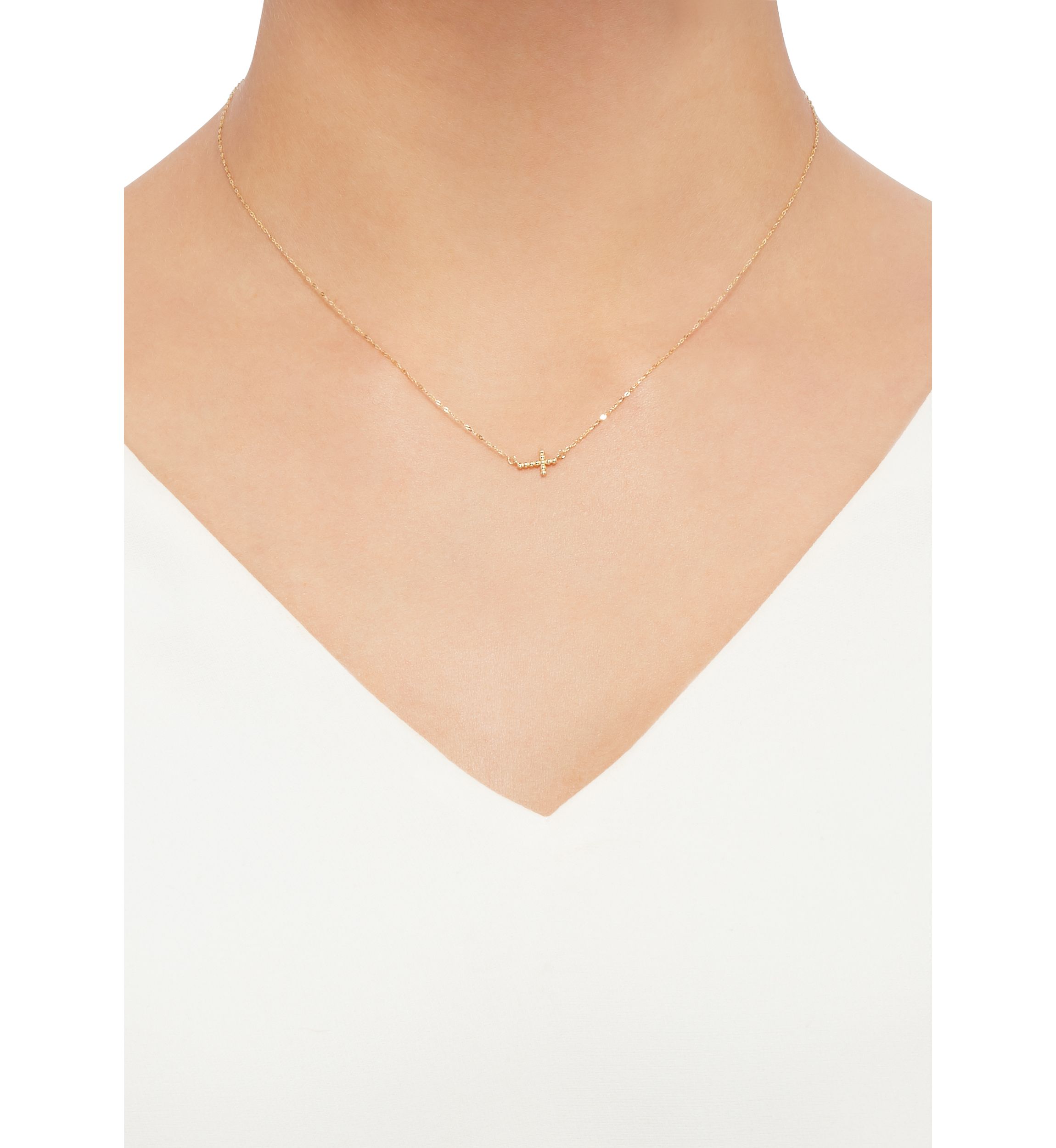 Cross Necklace in 10K Yellow Gold