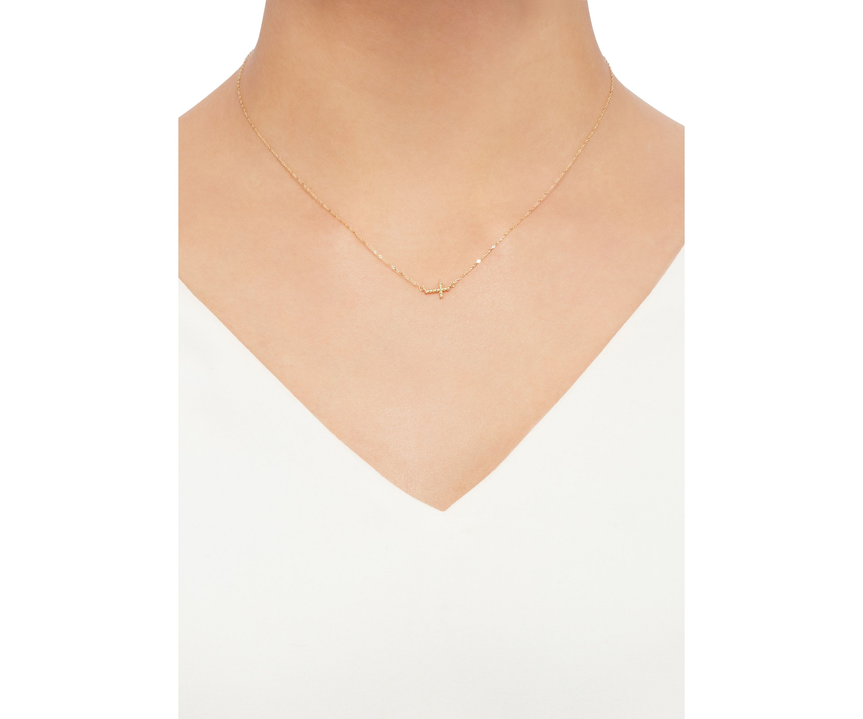 Cross Necklace in 10K Yellow Gold