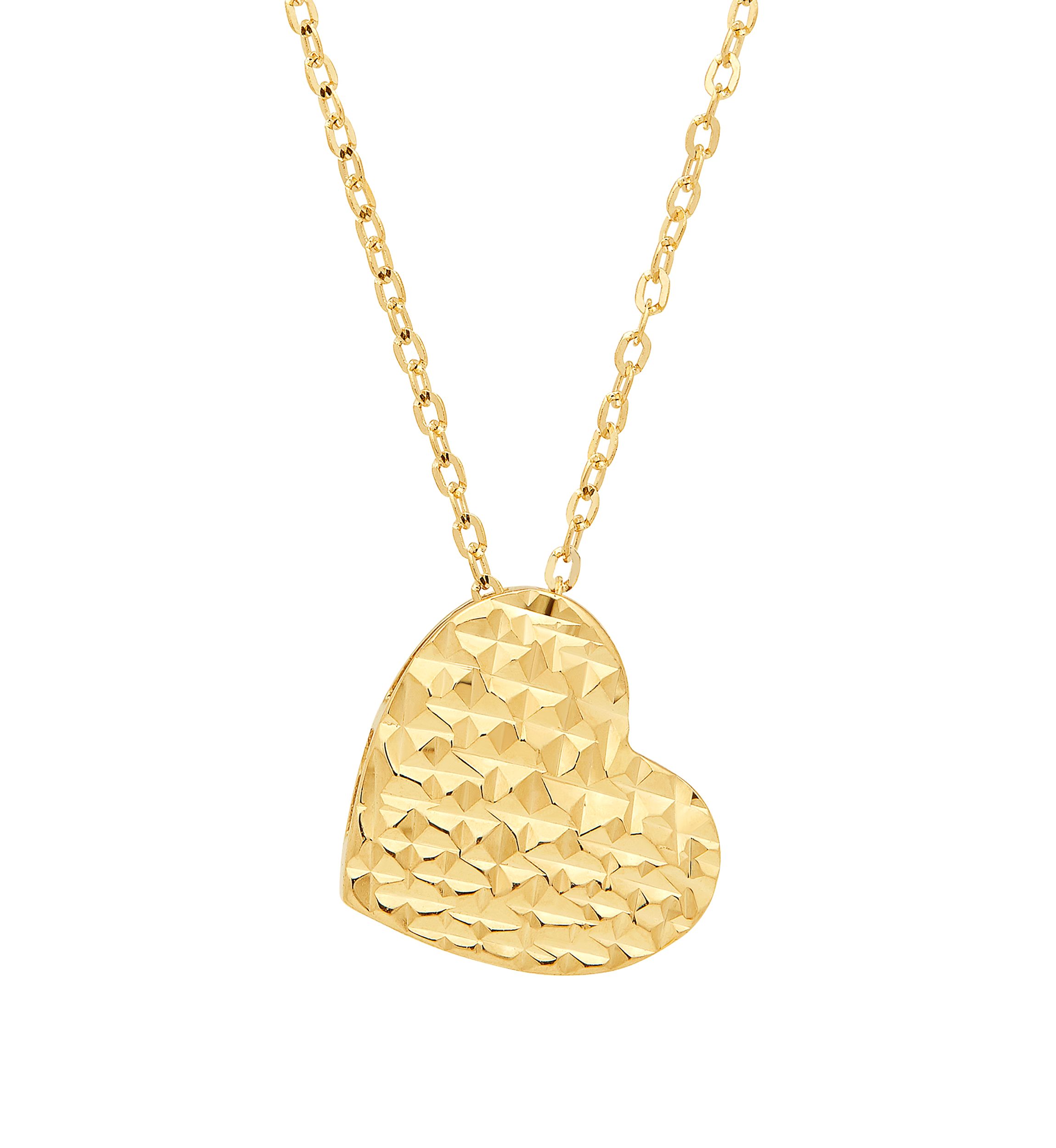 10K Yellow Gold Heart Necklace