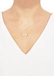 Heart Bar Cable Chain Necklace in 10k Yellow Gold