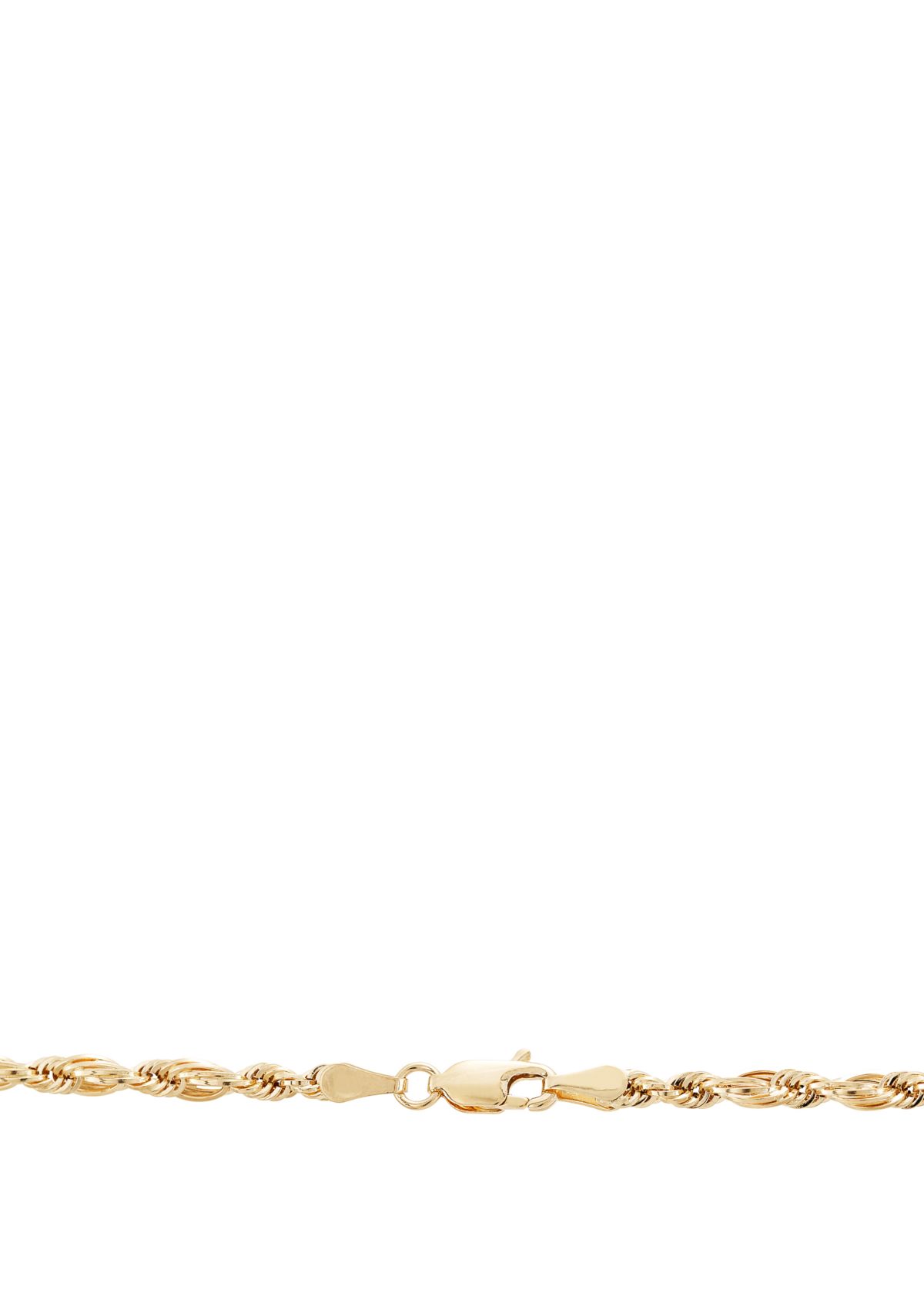 Open Oval Rope Chain in 10K Yellow Gold 