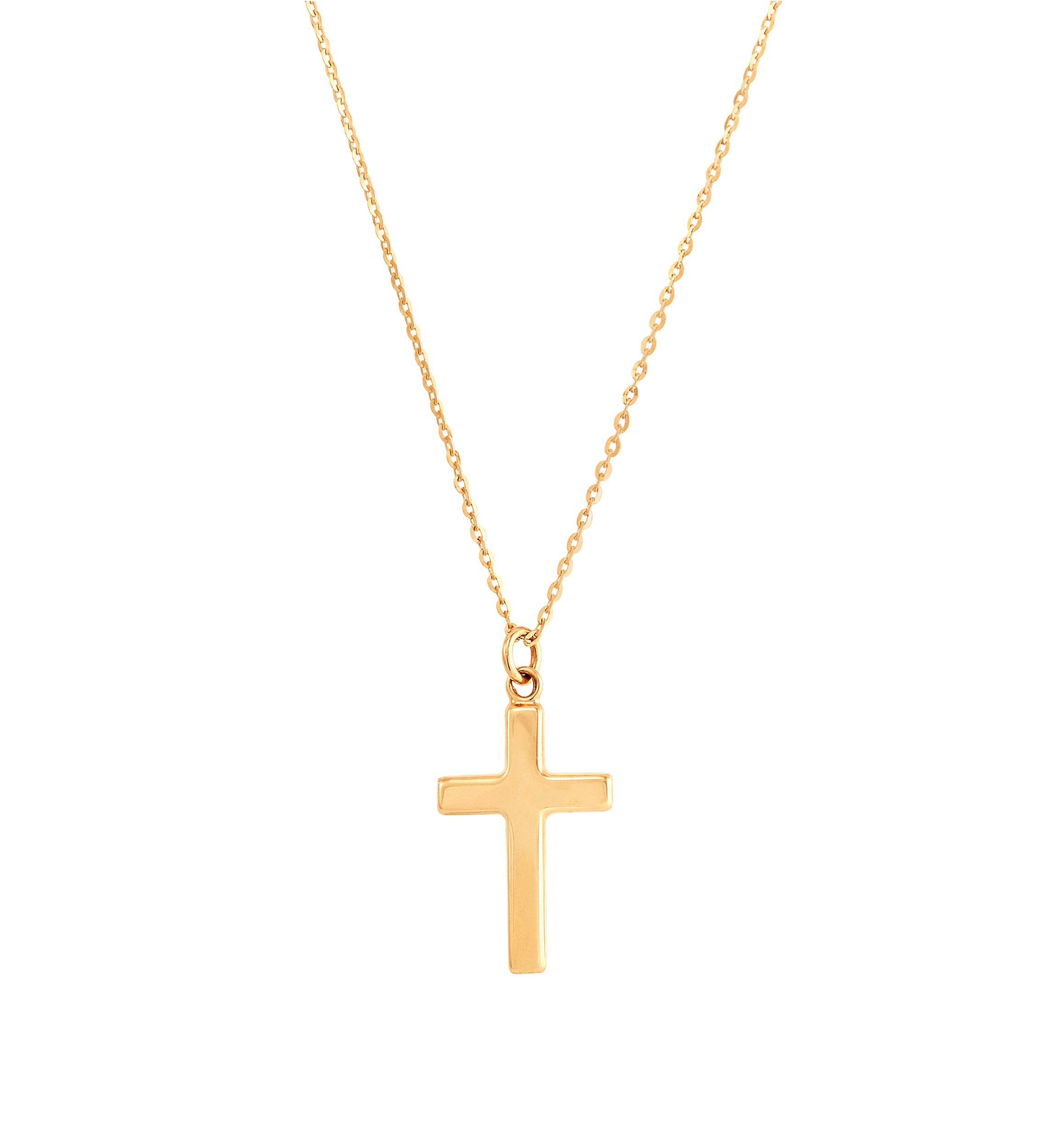 Cross Necklace in 10K Yellow Gold 