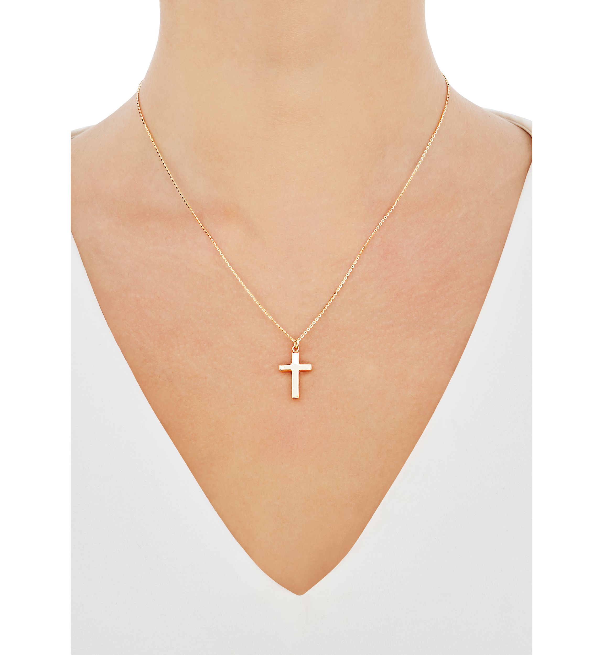 Cross Necklace in 10K Yellow Gold 
