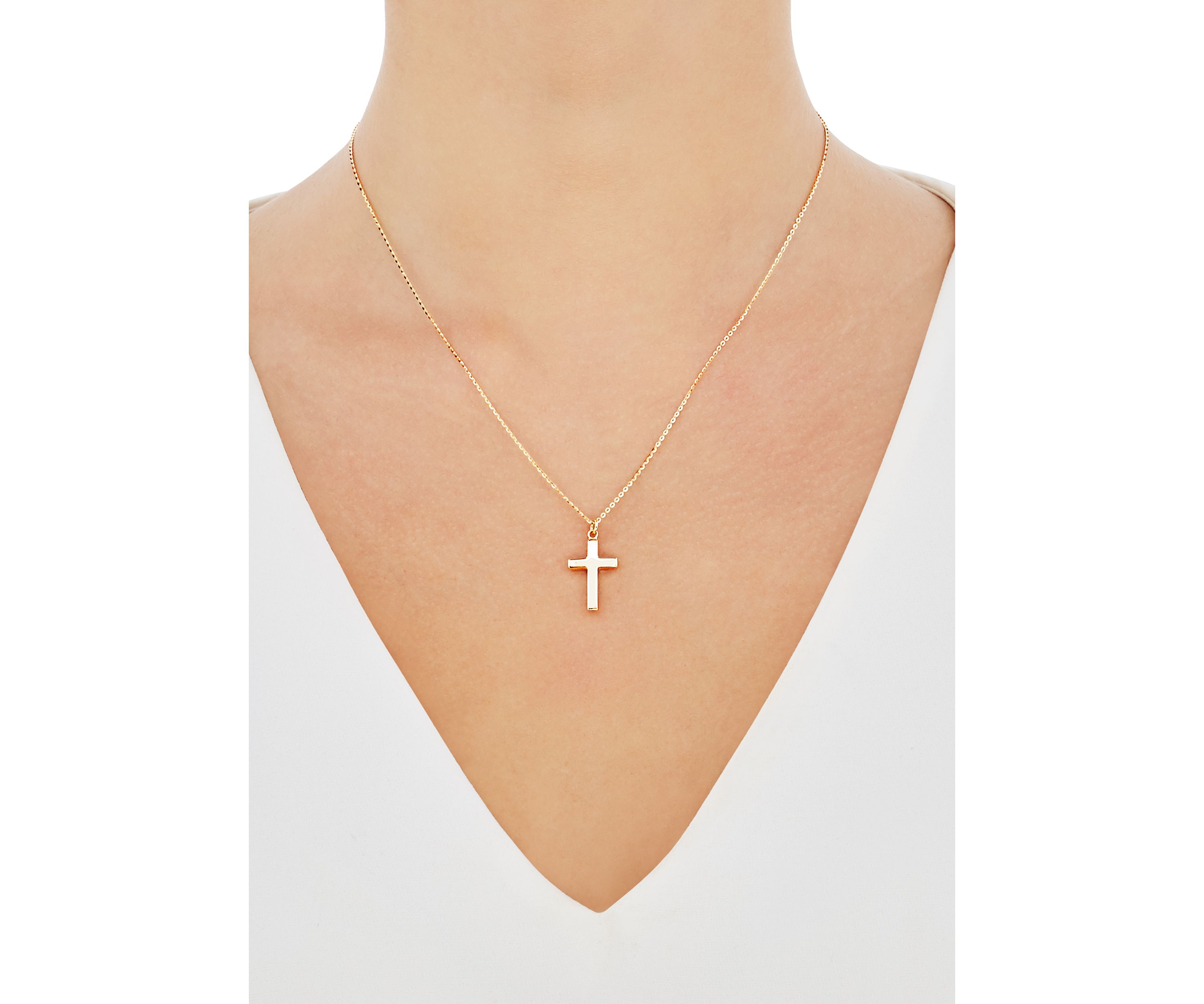 Cross Necklace in 10K Yellow Gold 