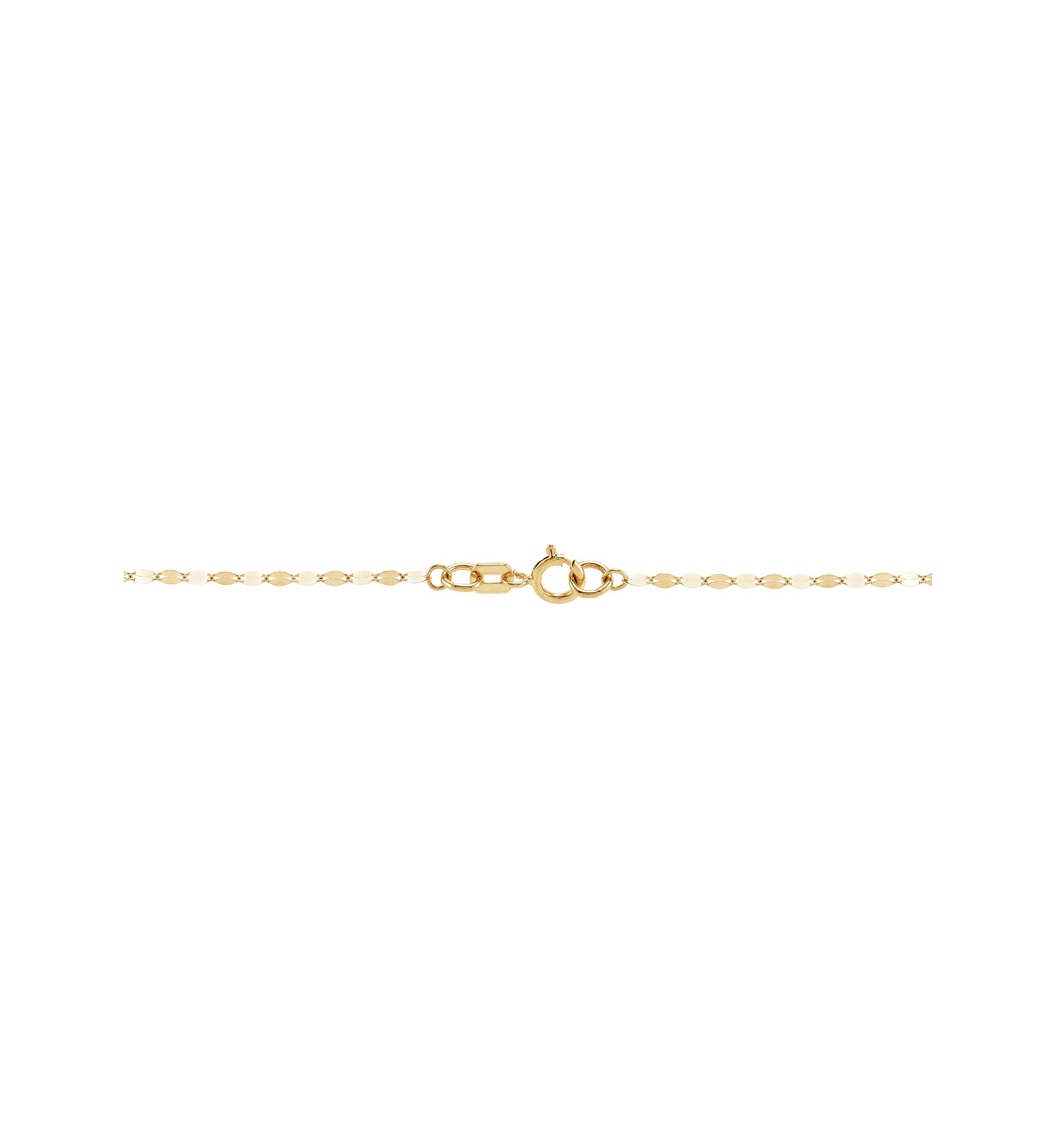 Starburst Drop On Mirror Chain Necklace in 10K Yellow Gold