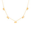 Disc Station Necklace in 10K Yellow Gold