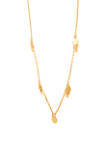Disc Station Necklace in 10K Yellow Gold