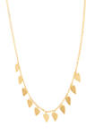 Dangle Heart Drop Necklace in 10K Yellow Gold