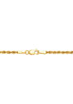 Hollow Tube Station Necklace in 10K Yellow Gold
