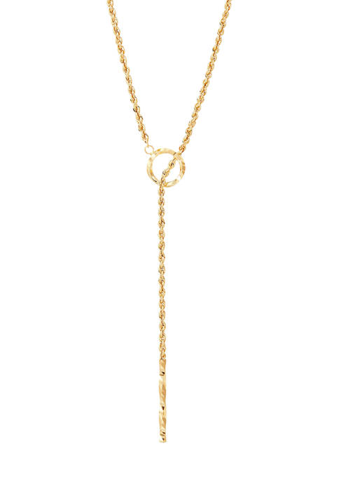Belk & Co. Hollow Lariat with Center Circle