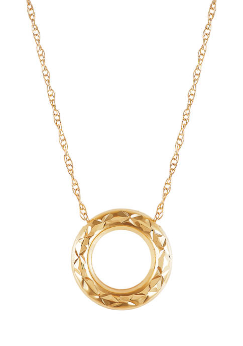 Belk & Co. Circle Dangle Necklace in 10K