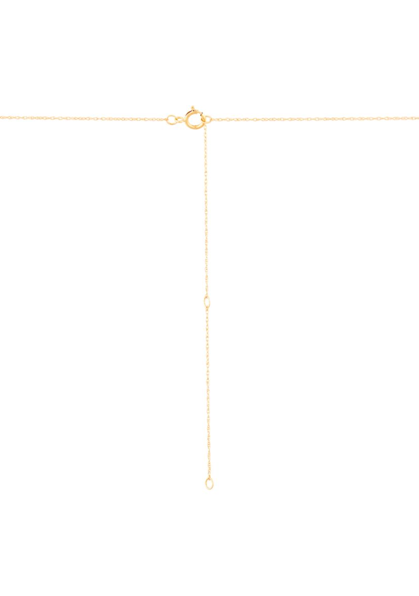 Circle Dangle Necklace in 10K Yellow Gold