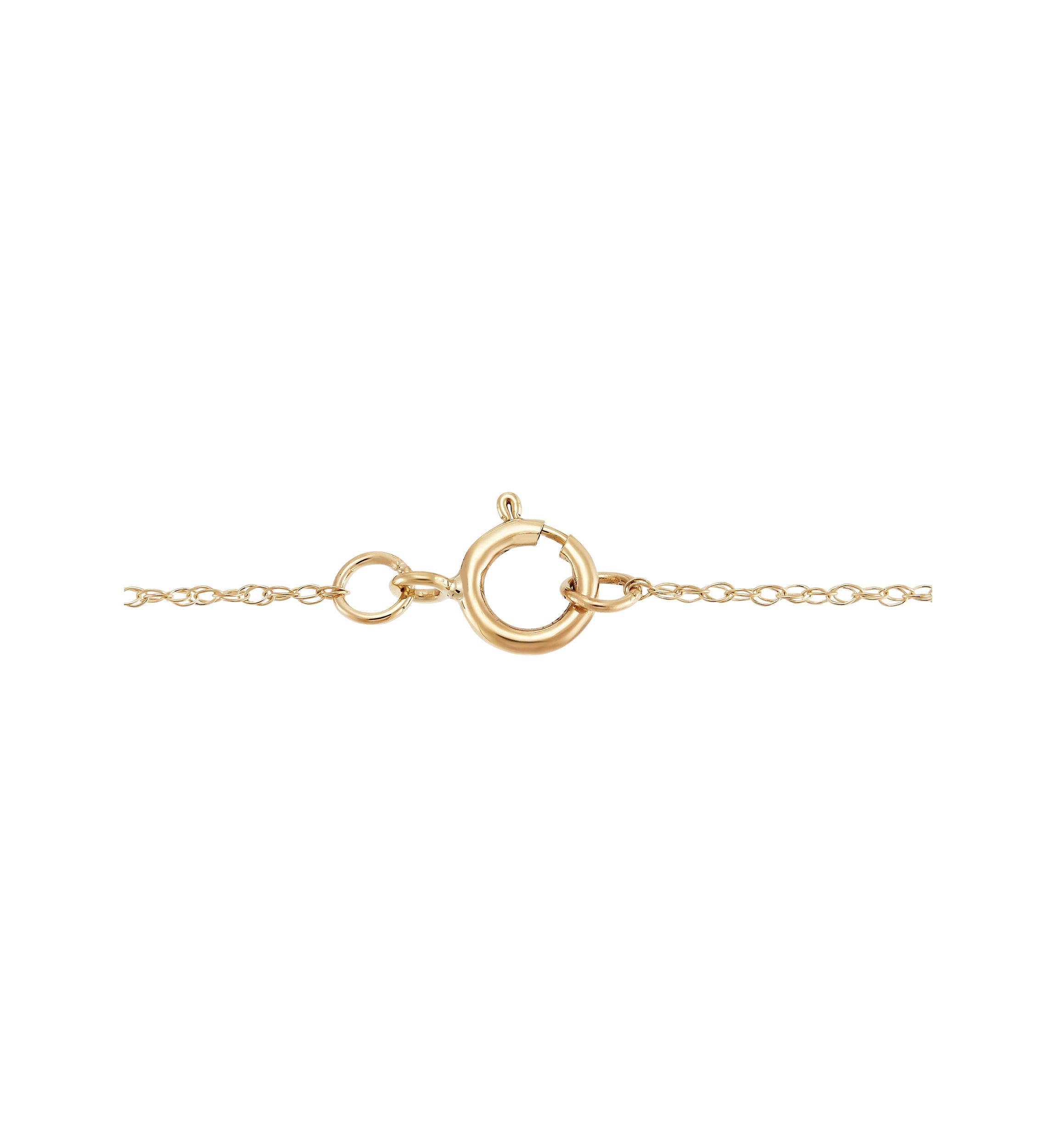 Curve Bar Dangle Necklace in 10K Yellow Gold