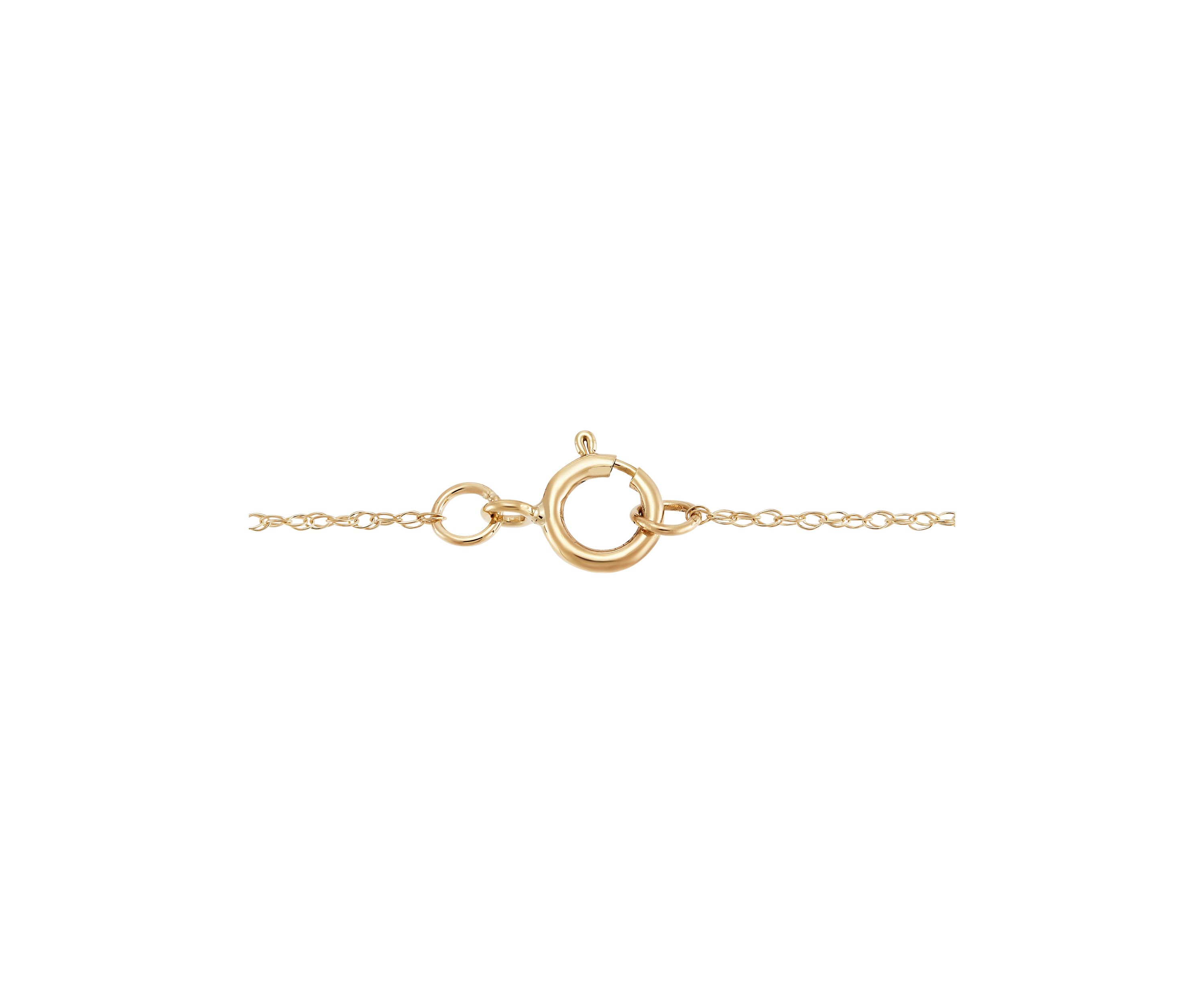 Curve Bar Dangle Necklace in 10K Yellow Gold