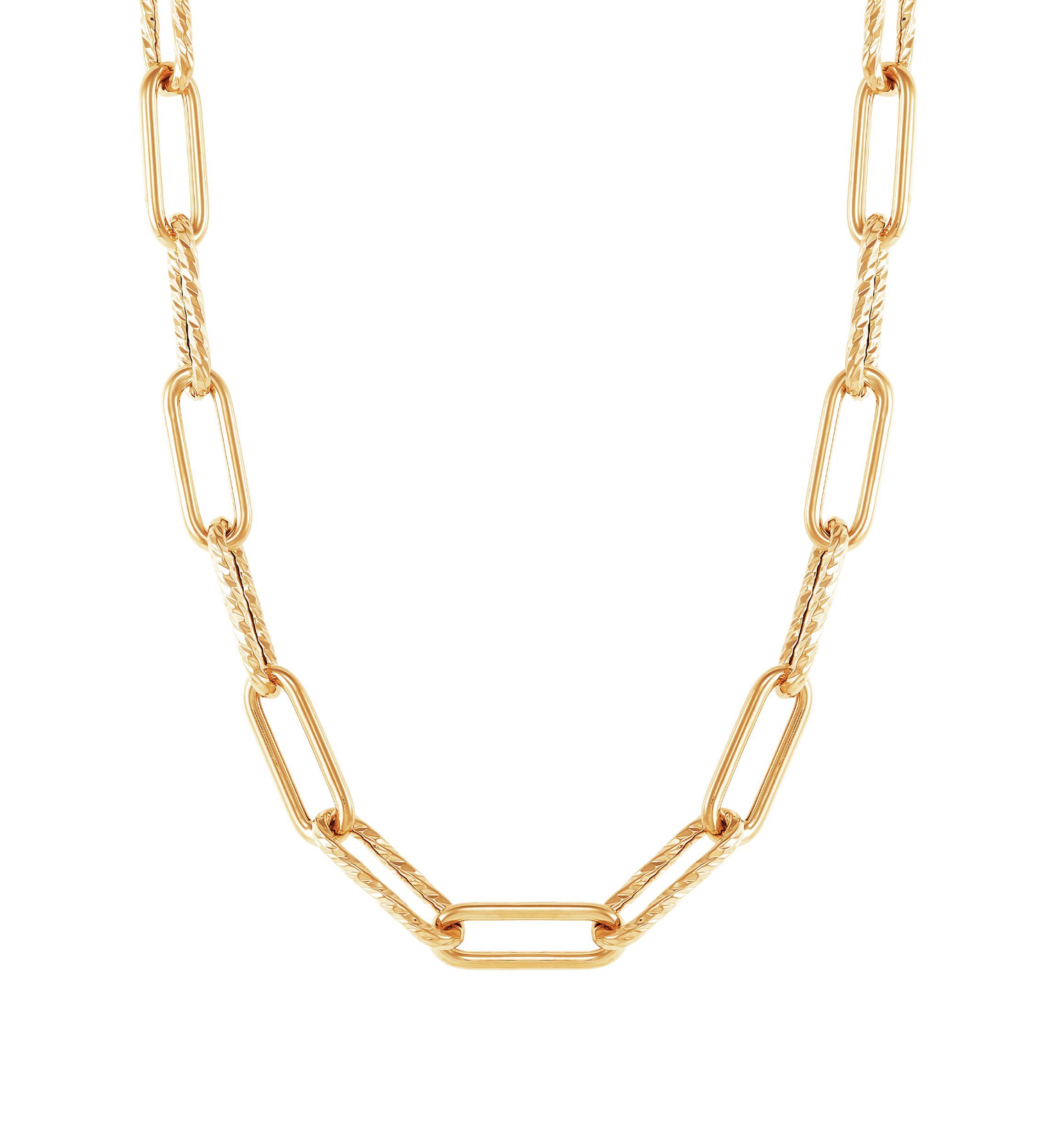 Paperclip Necklace in 10K Yellow Gold