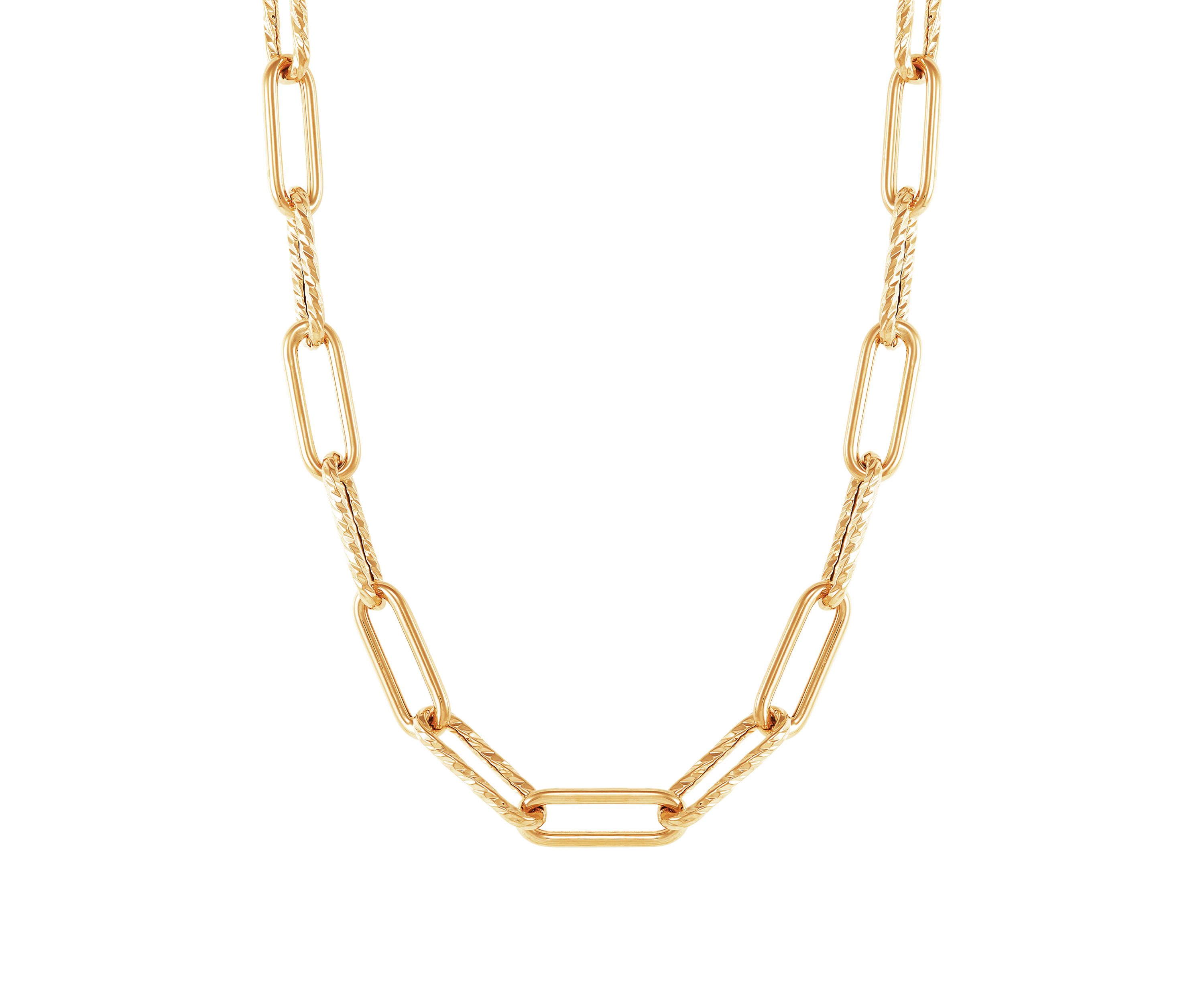 Paperclip Necklace in 10K Yellow Gold
