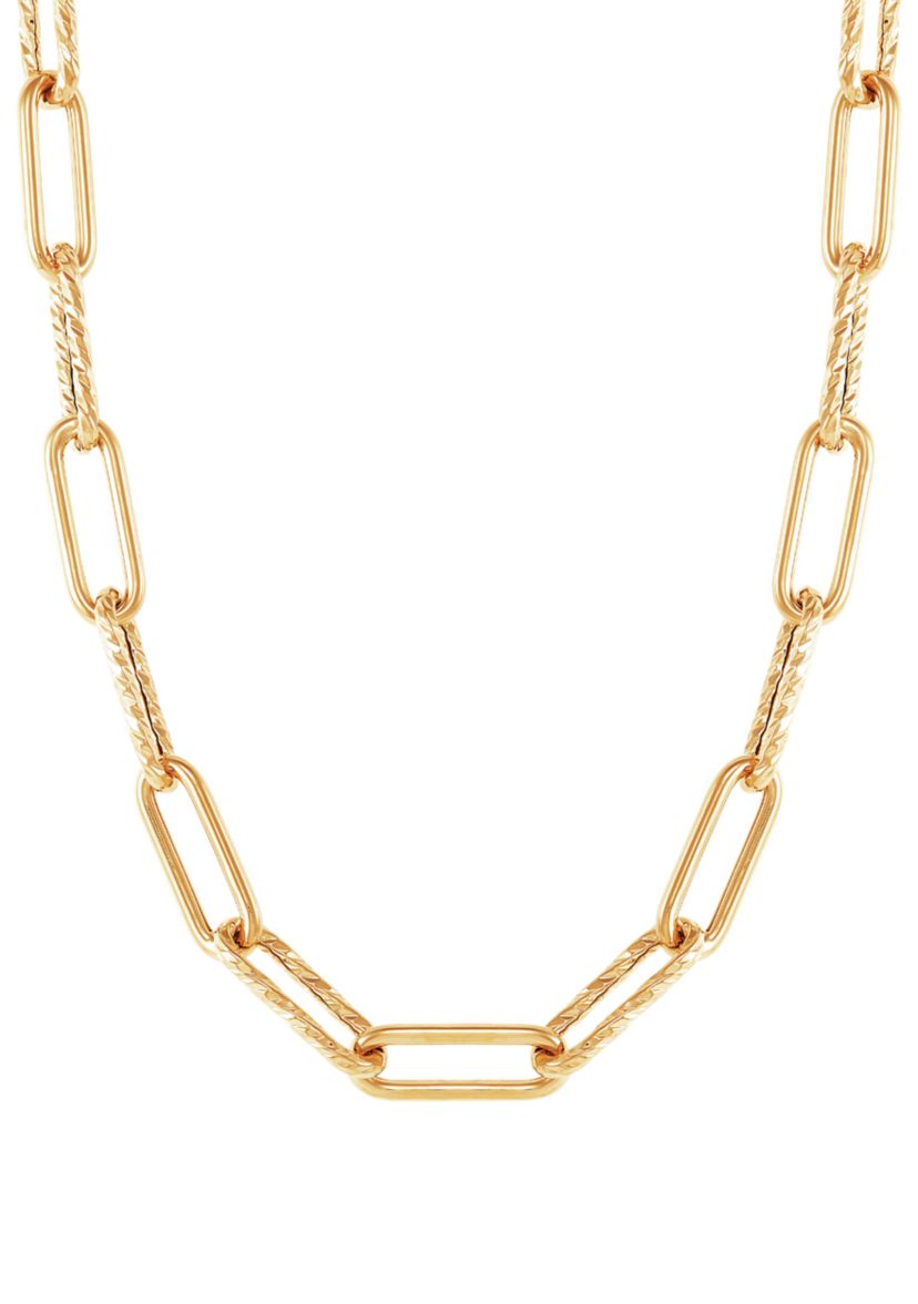 Paperclip Necklace in 10K Yellow Gold