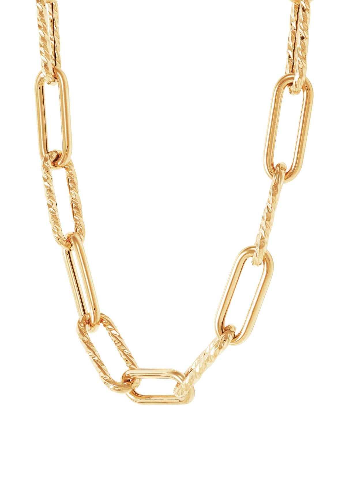 Paperclip Necklace in 10K Yellow Gold