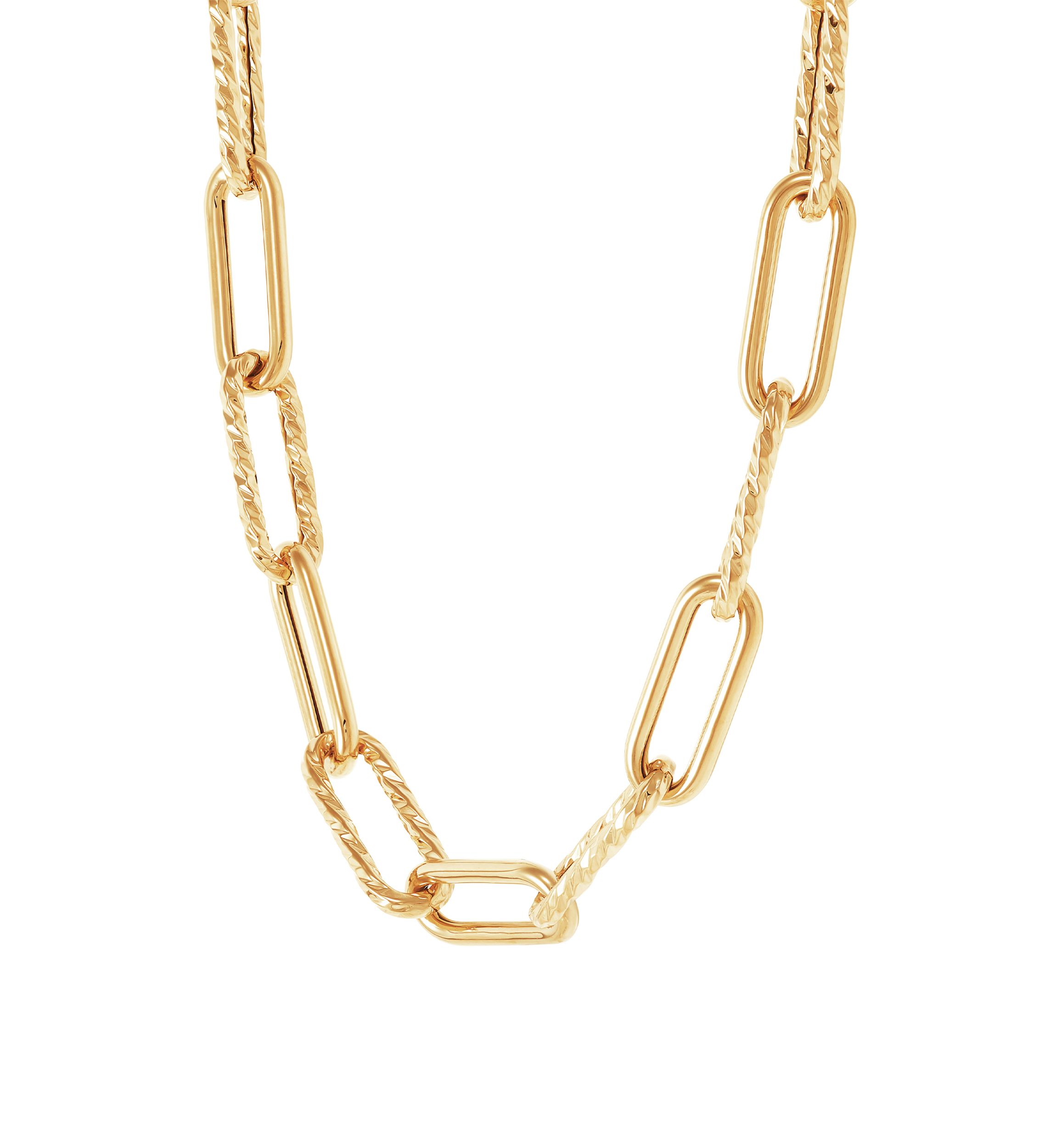 Paperclip Necklace in 10K Yellow Gold