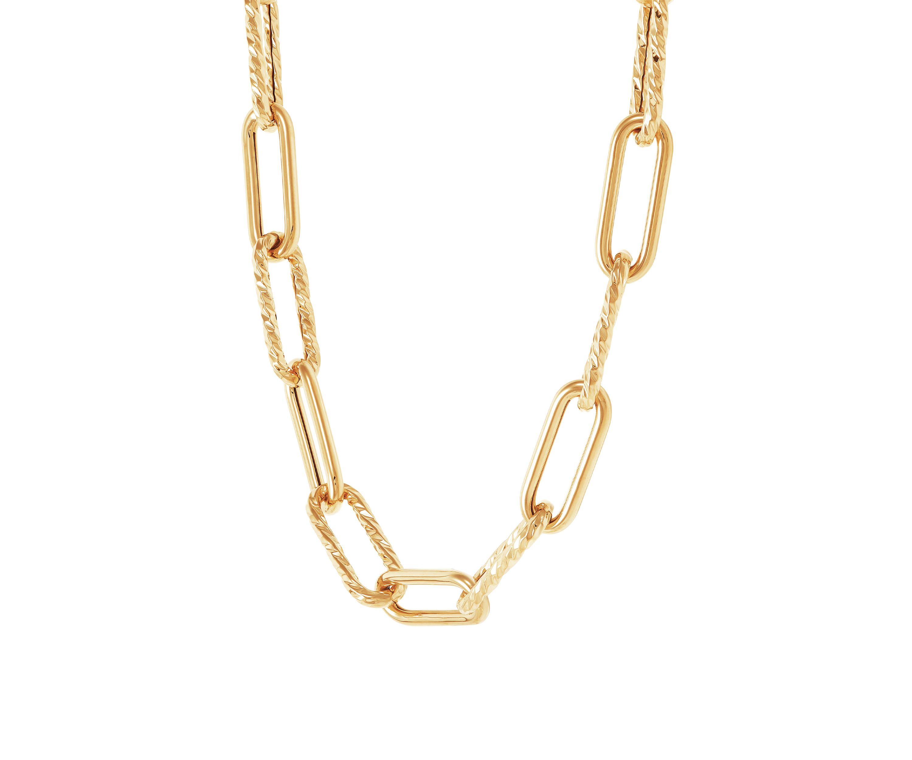 Paperclip Necklace in 10K Yellow Gold