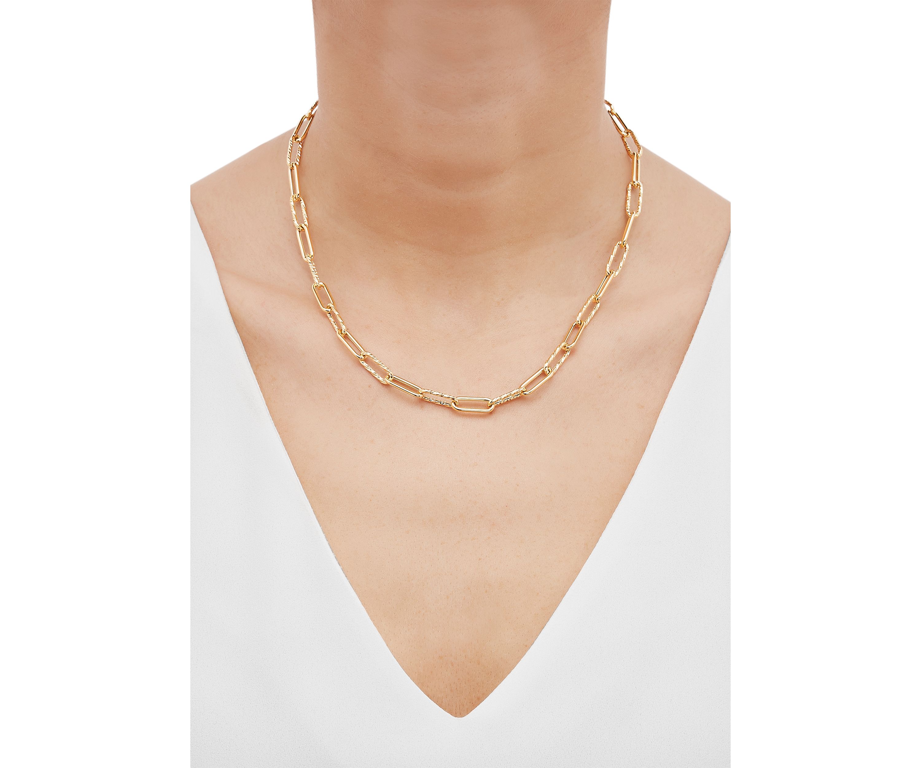 Paperclip Necklace in 10K Yellow Gold