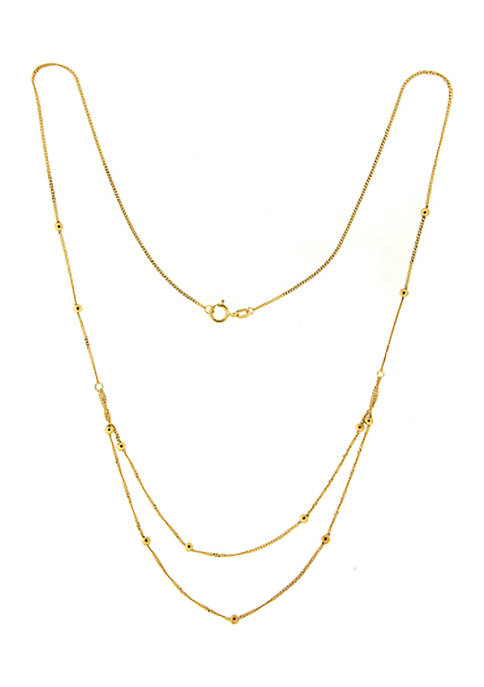Belk & Co. Layered Baby Curb Necklace in