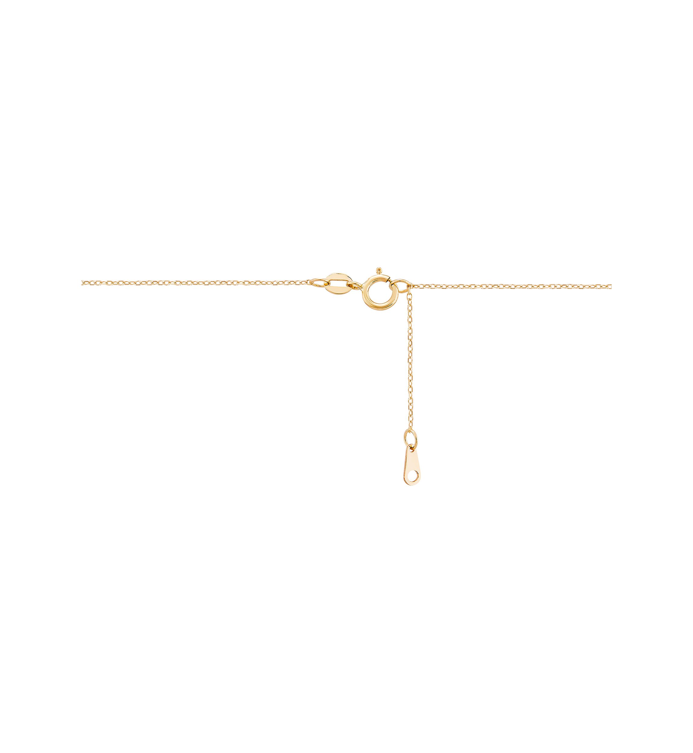 Double Heart on Rolo Chain Necklace in 10K Yellow & White Gold