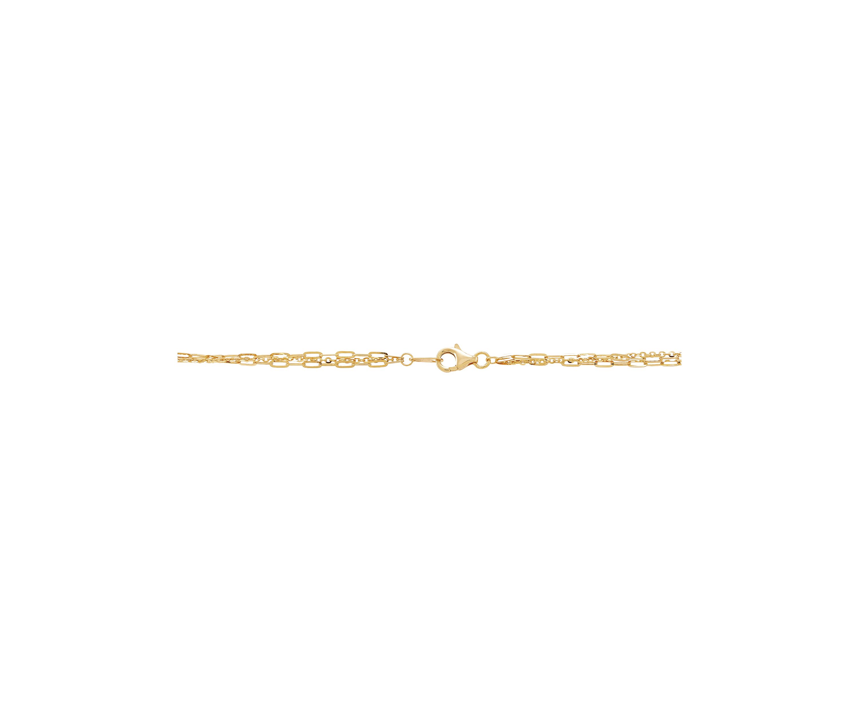 Graduated Strand with Paperclip Aparkle Forzatina Necklace in 10K Yellow Gold