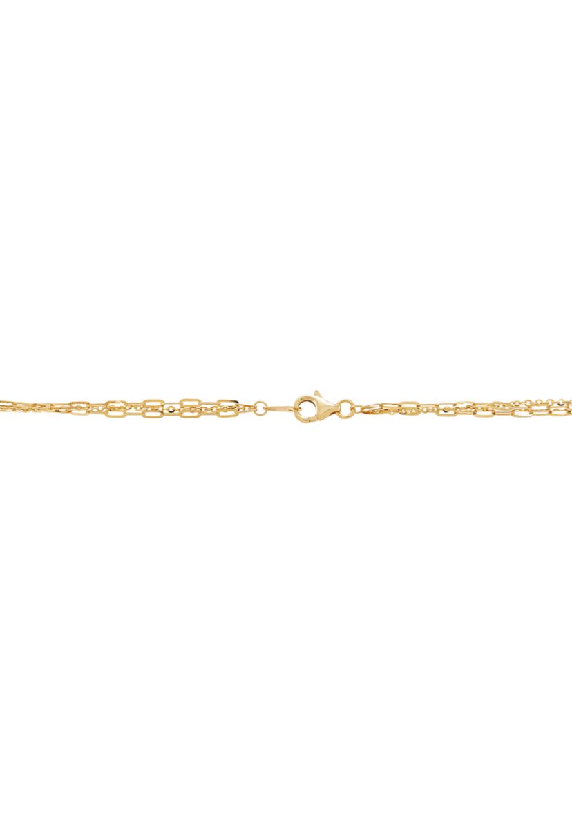 Graduated Strand with Paperclip Aparkle Forzatina Necklace in 10K Yellow Gold