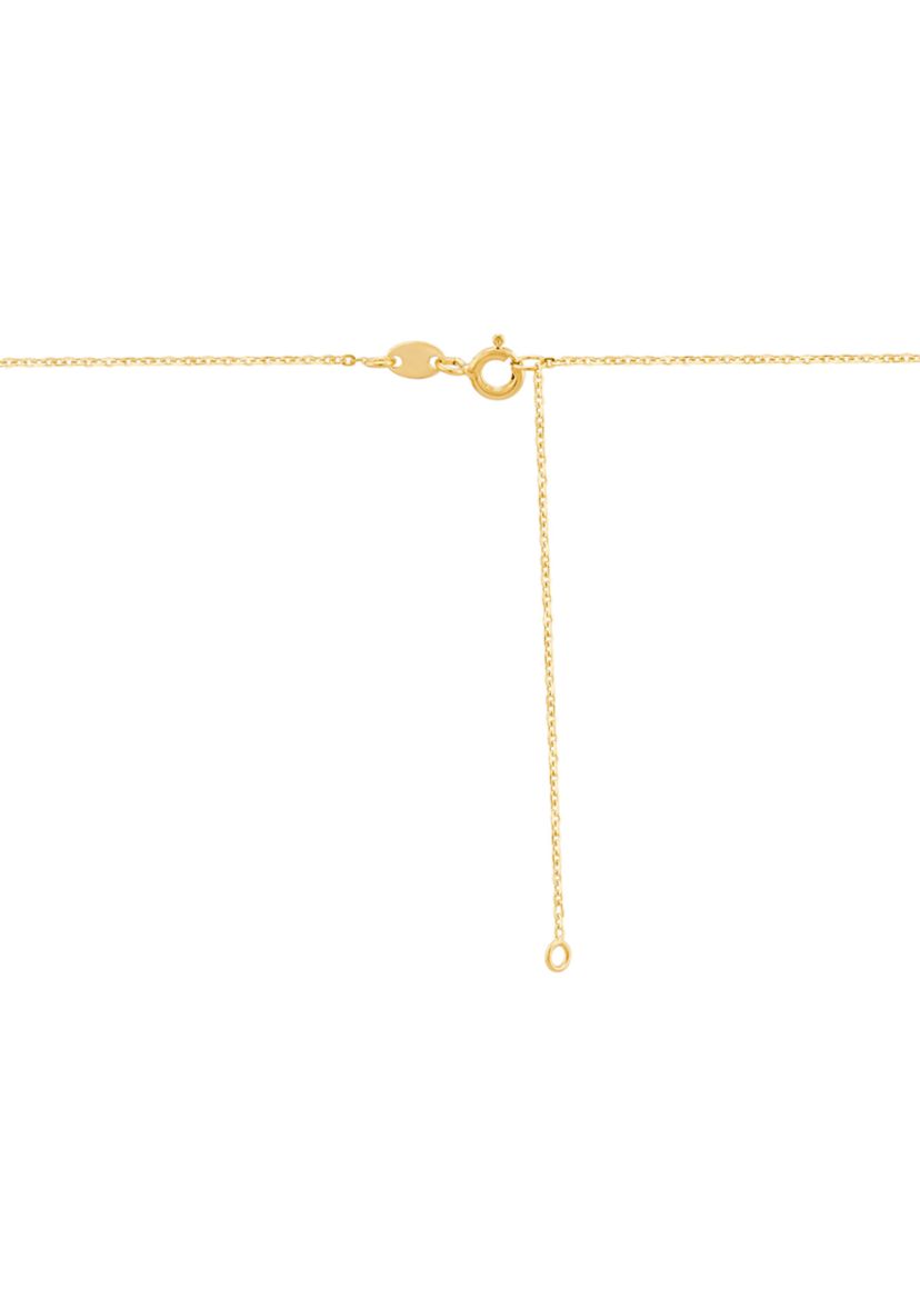 Interlock Paperclip on Cable Chain Necklace in 10K Yellow Gold