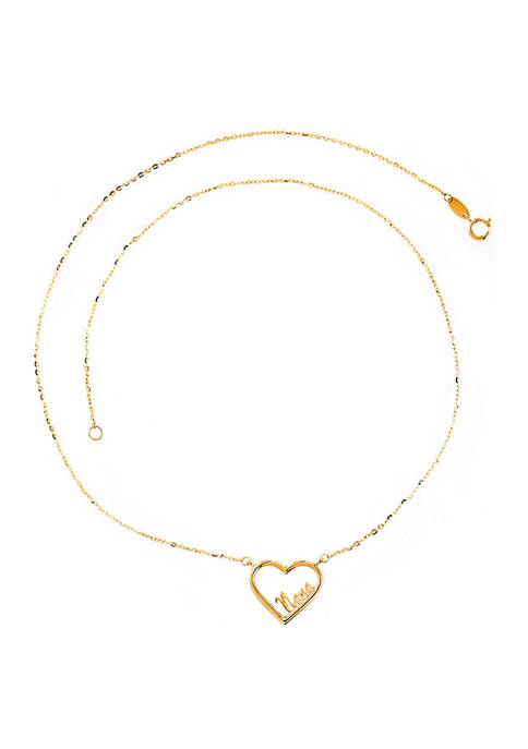 Belk & Co. Heart Necklace in 10K Yellow