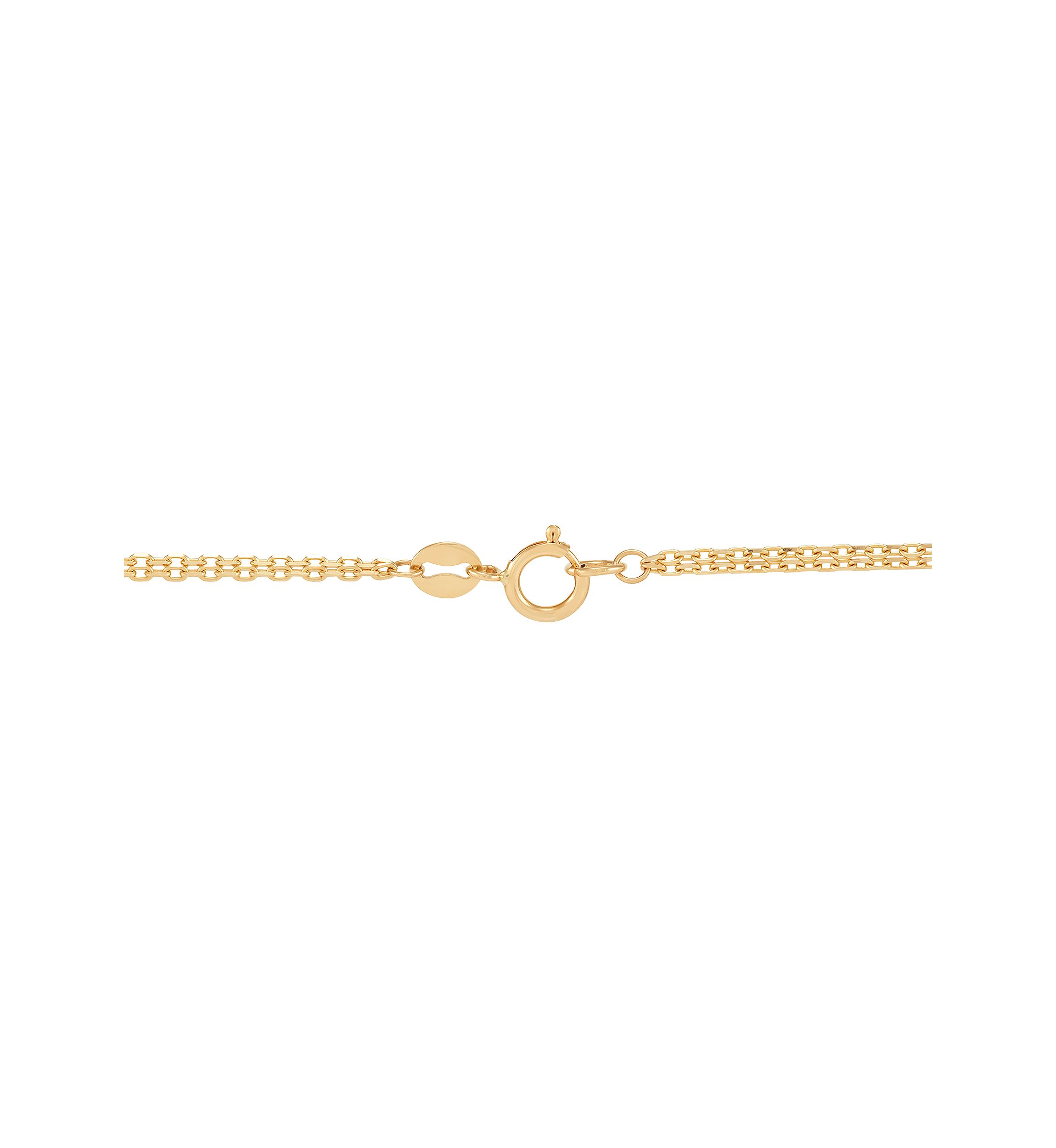 U Shape Interlock Necklace in 10K Yellow Gold