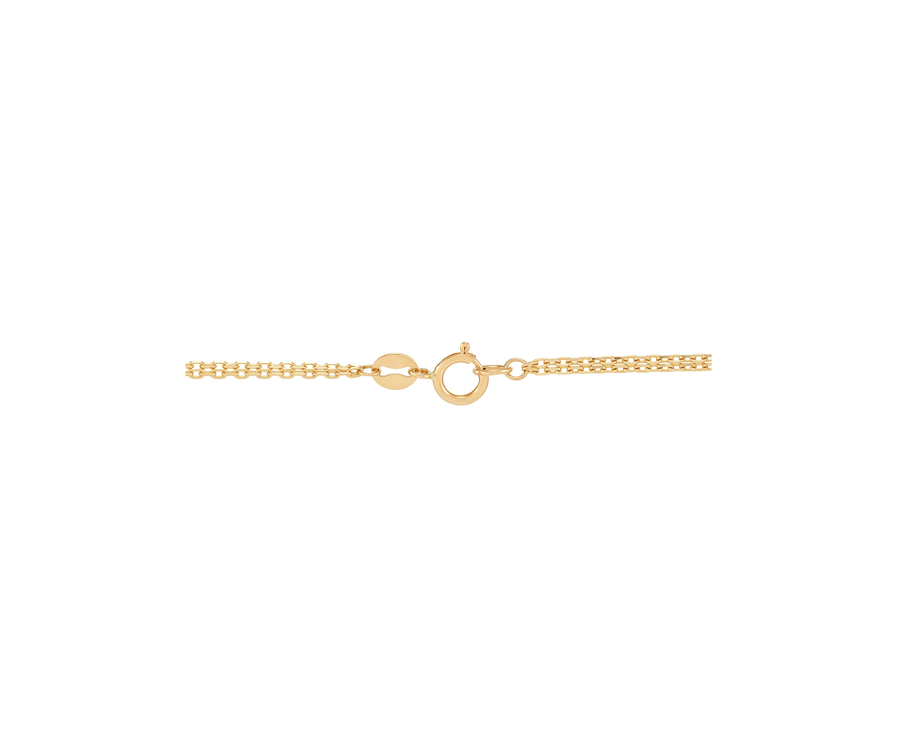 U Shape Interlock Necklace in 10K Yellow Gold