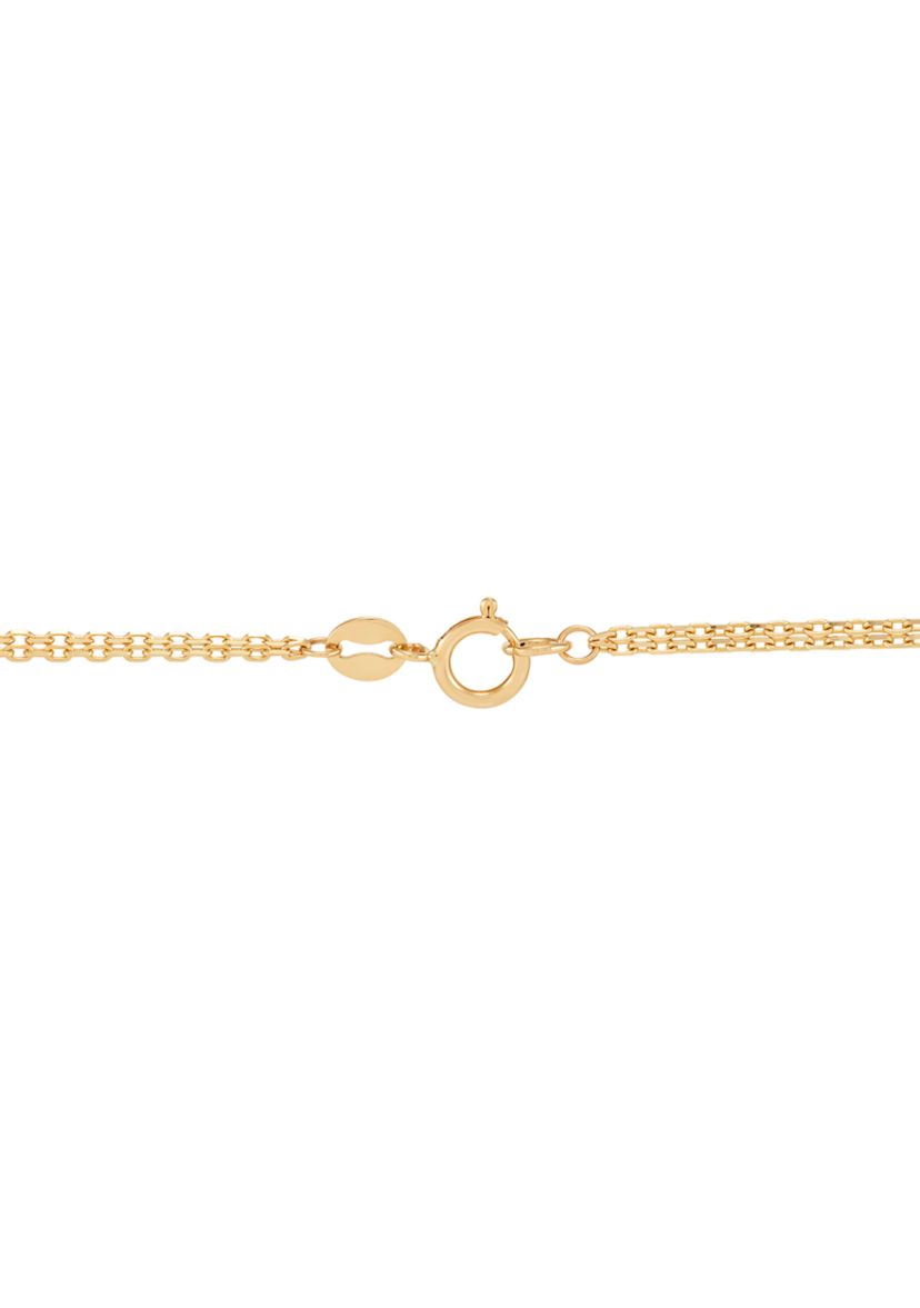 U Shape Interlock Necklace in 10K Yellow Gold
