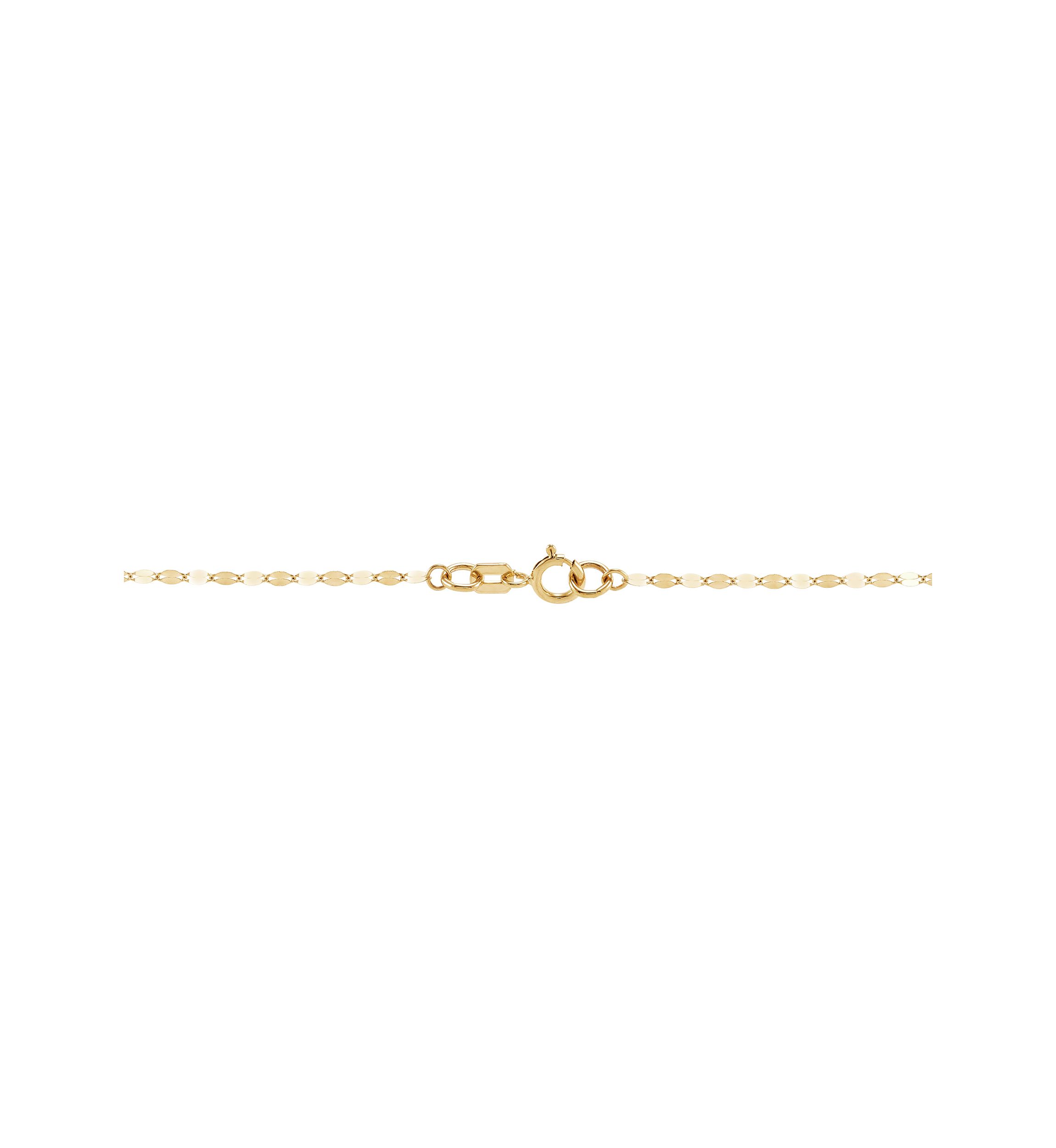 Round Disk Neclace with 18" Cable Chain in 10K Yellow Gold
