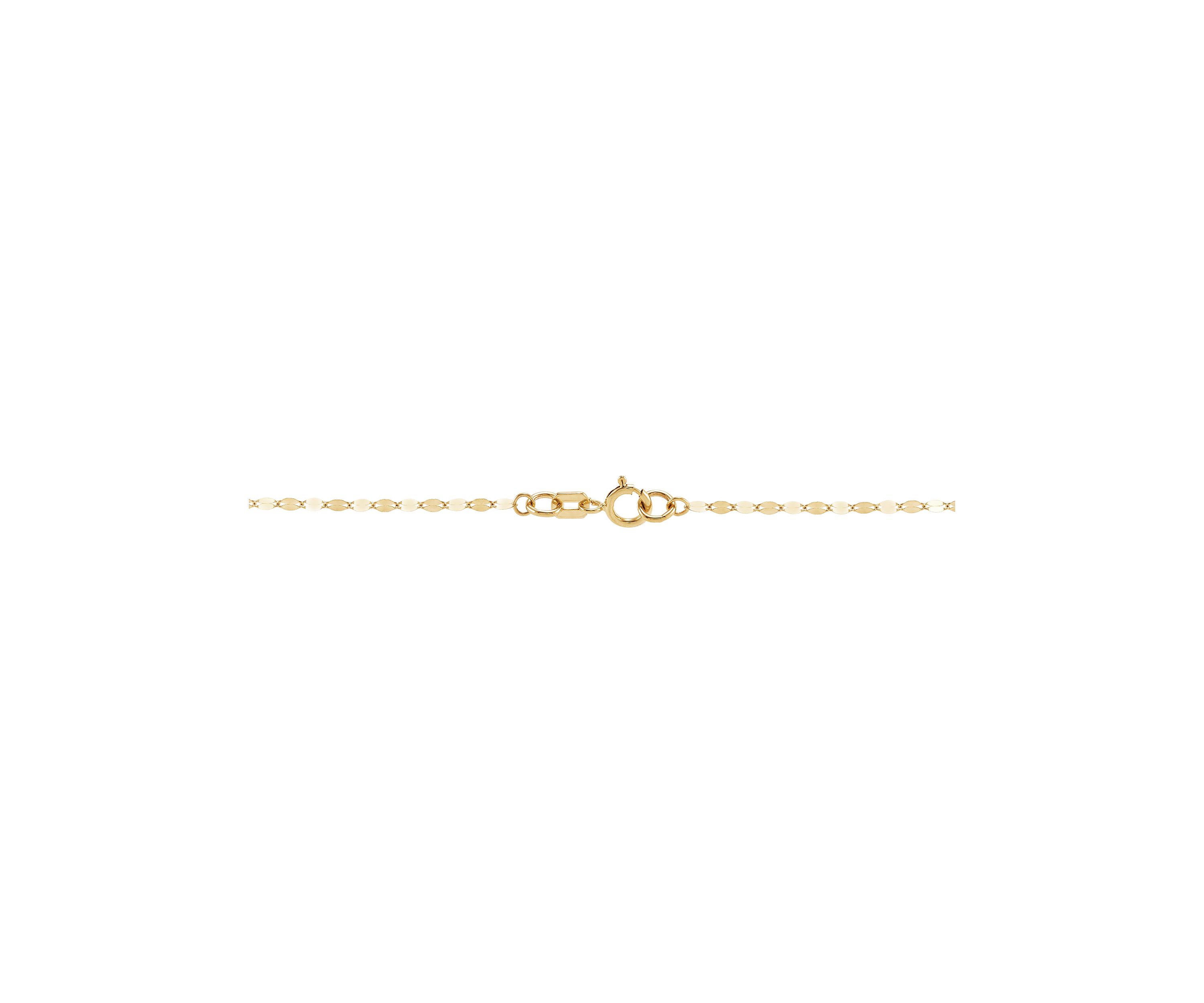 Round Disk Neclace with 18" Cable Chain in 10K Yellow Gold