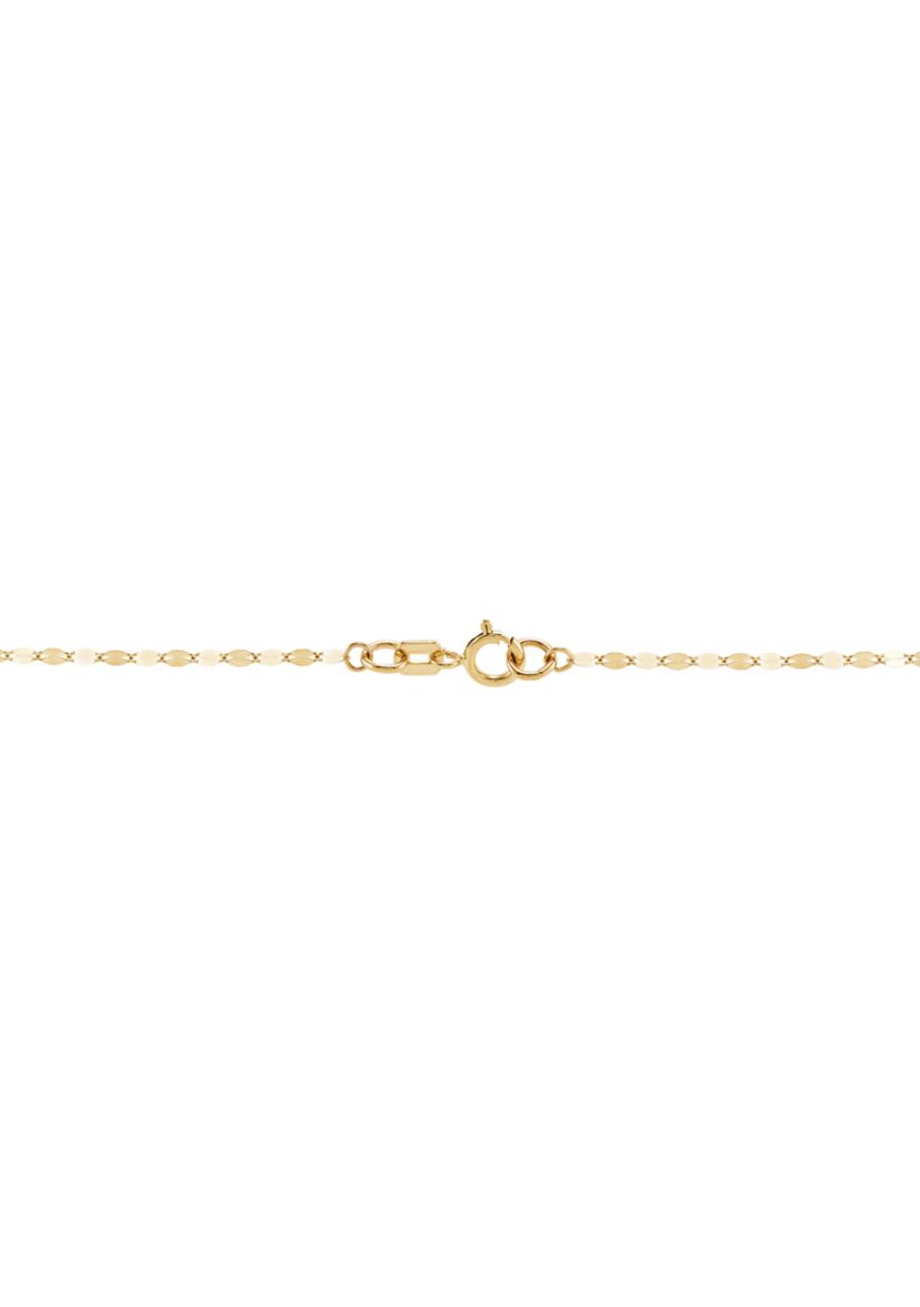 Round Disk Neclace with 18" Cable Chain in 10K Yellow Gold