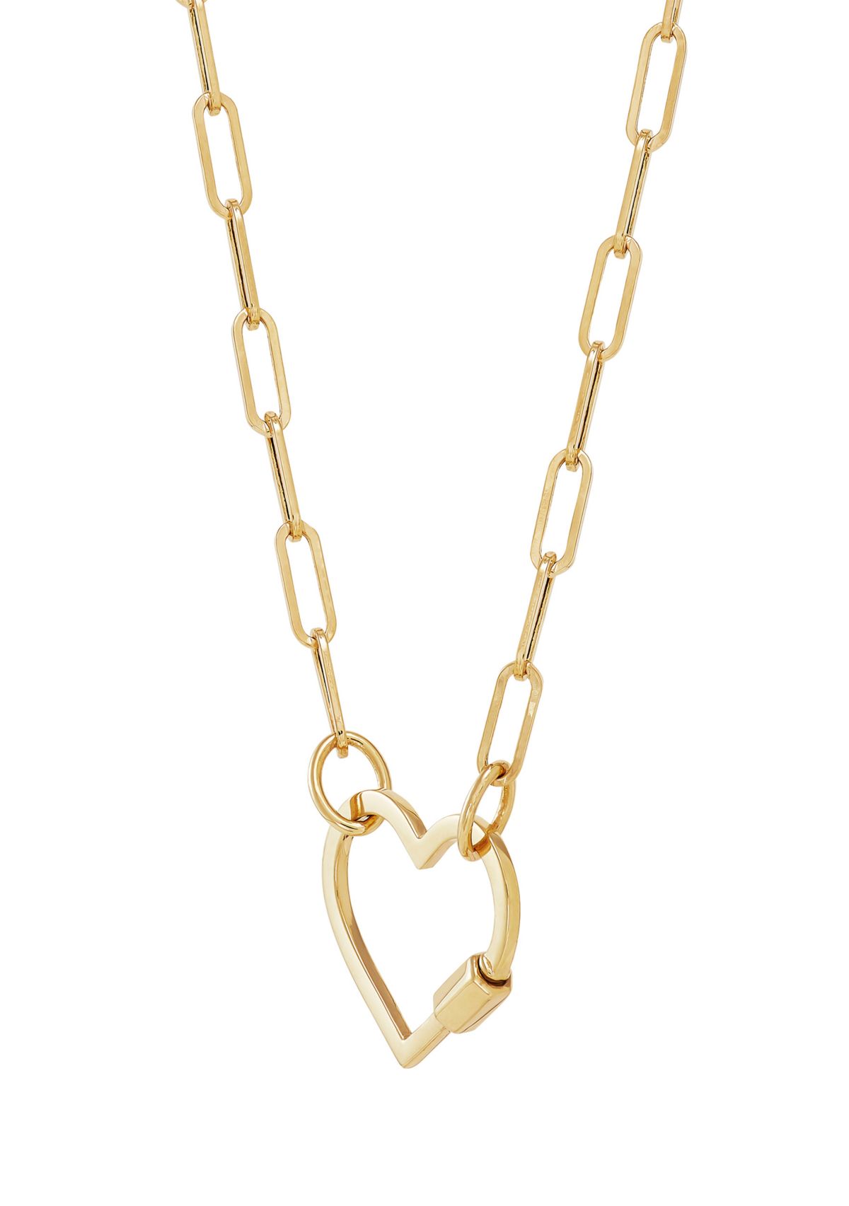 Open Heart Necklace in 10K Yellow Gold